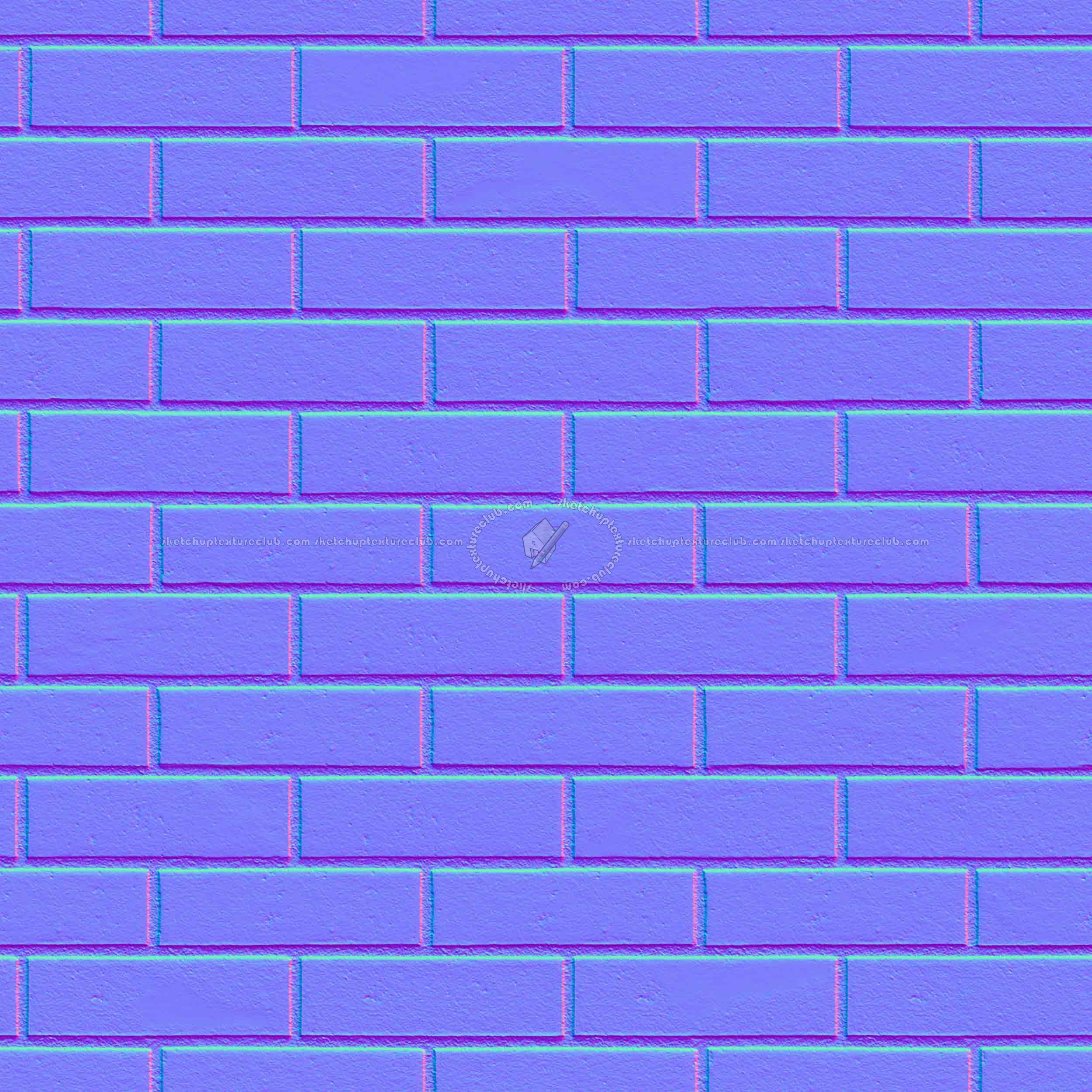 Textures   -   ARCHITECTURE   -   BRICKS   -   Facing Bricks   -   Smooth  - Facing smooth bricks texture seamless 00307 - Normal