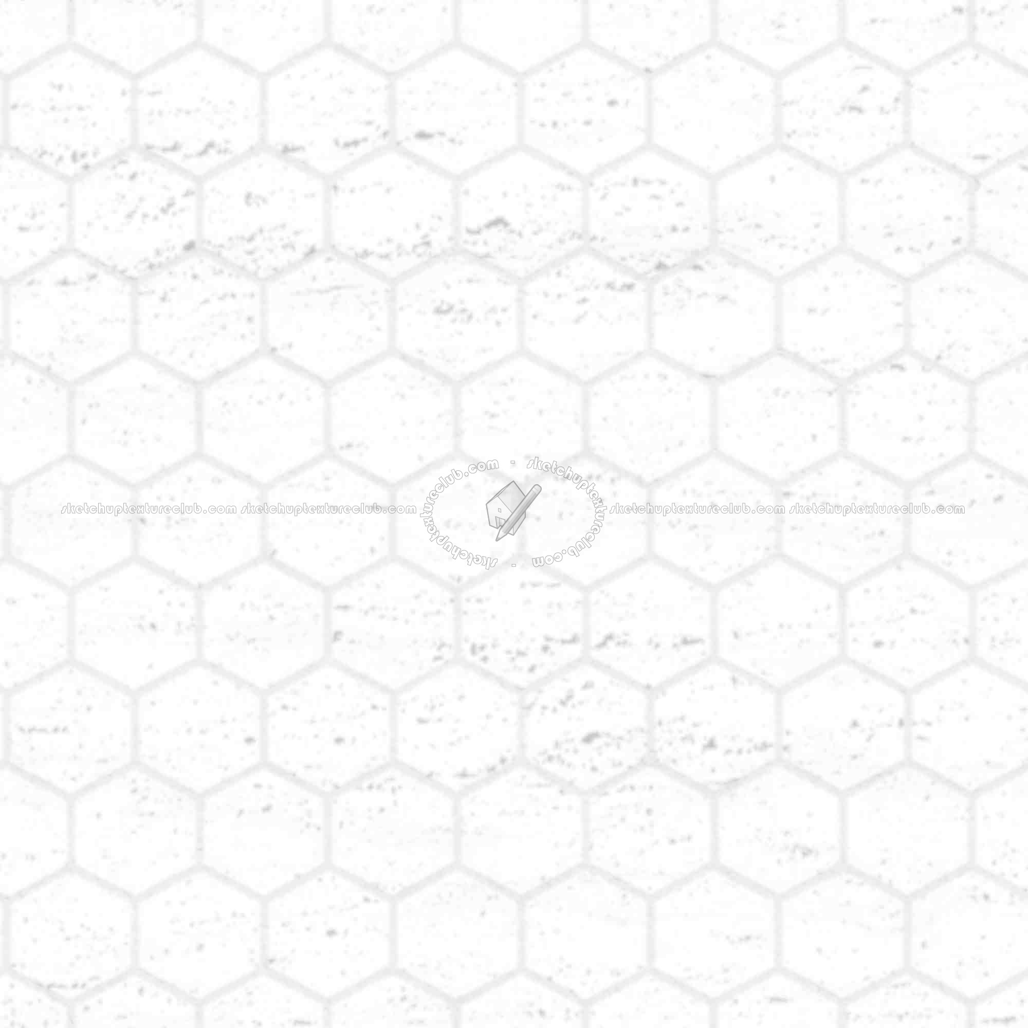 Textures   -   ARCHITECTURE   -   PAVING OUTDOOR   -   Hexagonal  - Travertine paving outdoor hexagonal texture seamless 06040 - Ambient occlusion