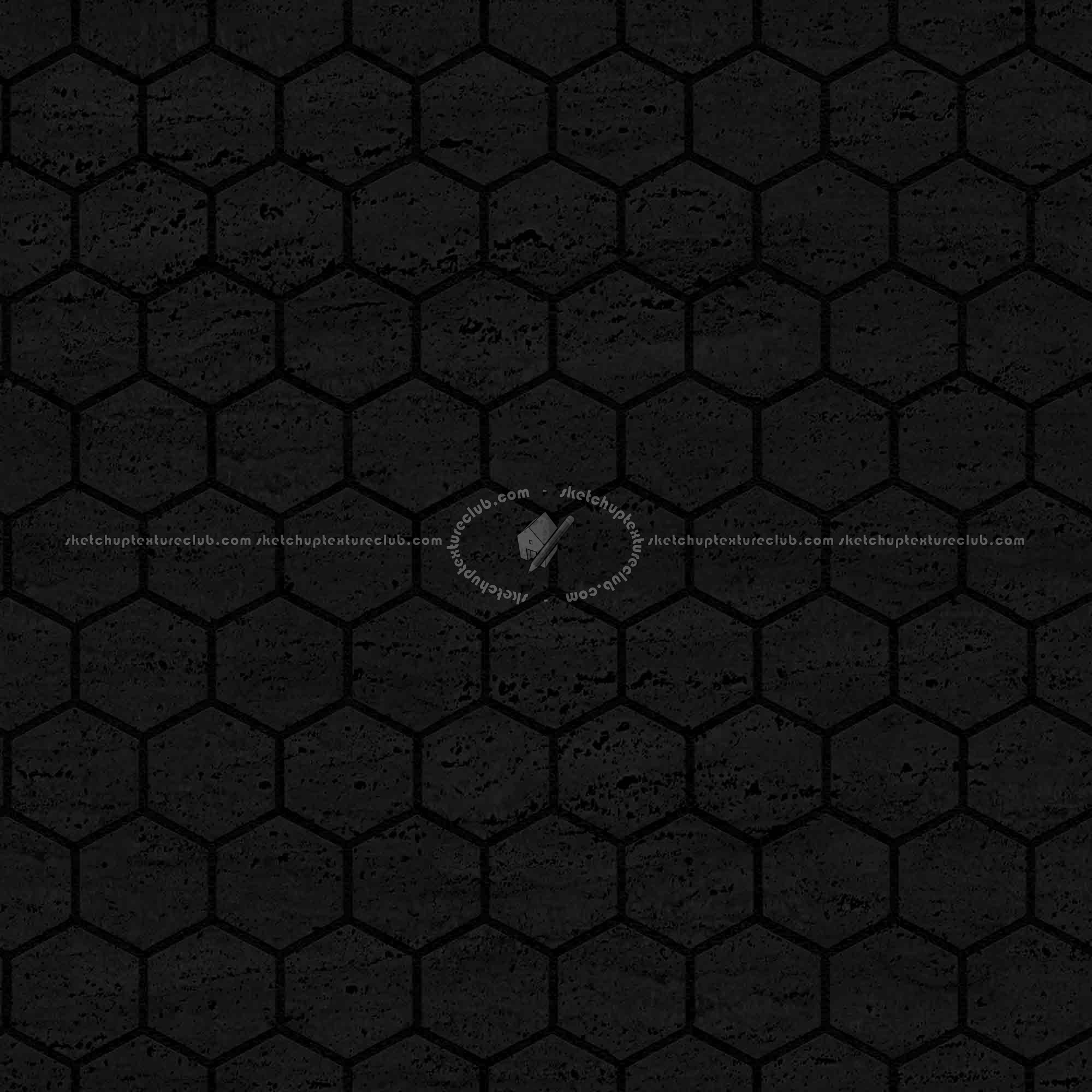 Textures   -   ARCHITECTURE   -   PAVING OUTDOOR   -   Hexagonal  - Travertine paving outdoor hexagonal texture seamless 06040 - Specular