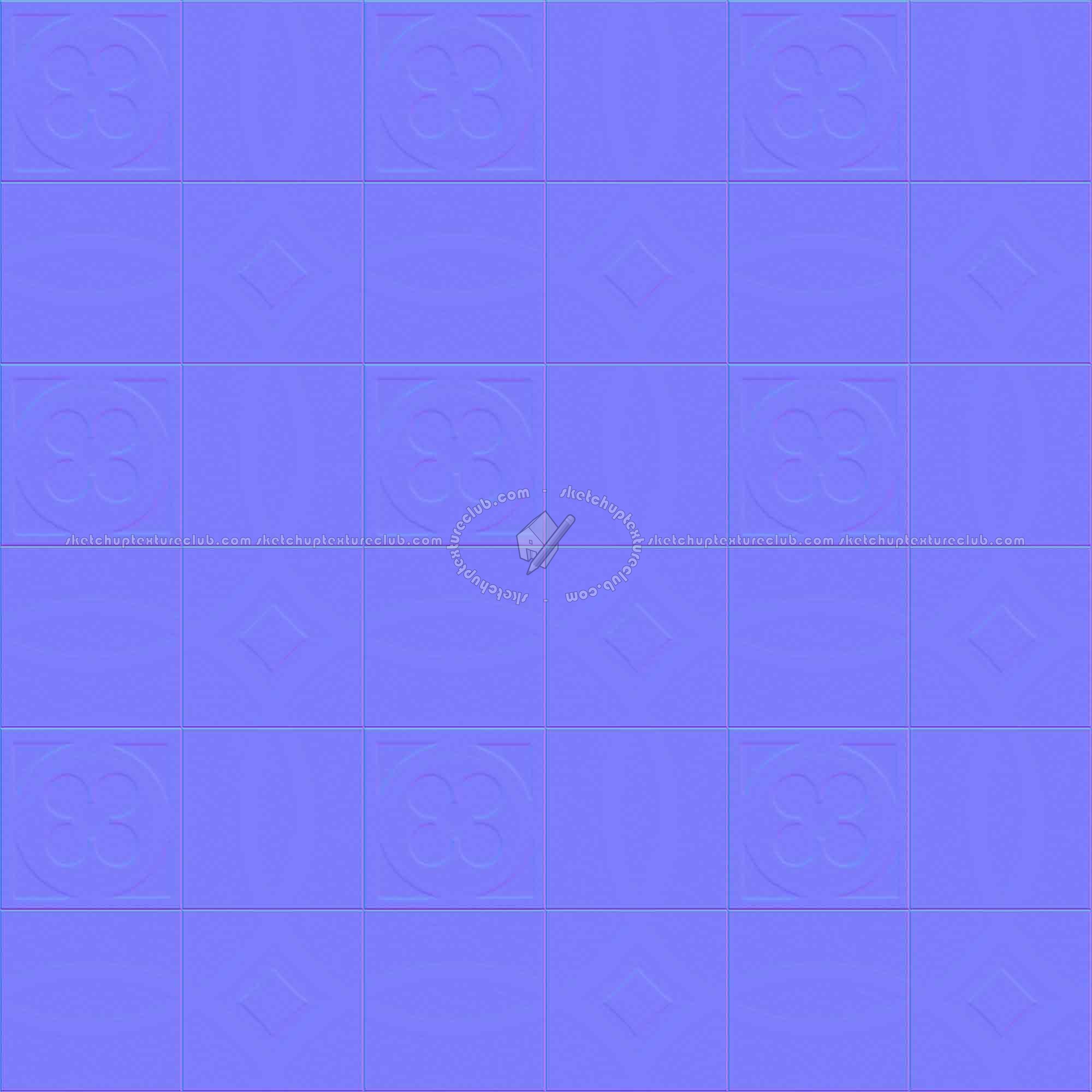 Textures   -   ARCHITECTURE   -   TILES INTERIOR   -   Cement - Encaustic   -   Cement  - Cement concrete tile texture seamless 13373 - Normal