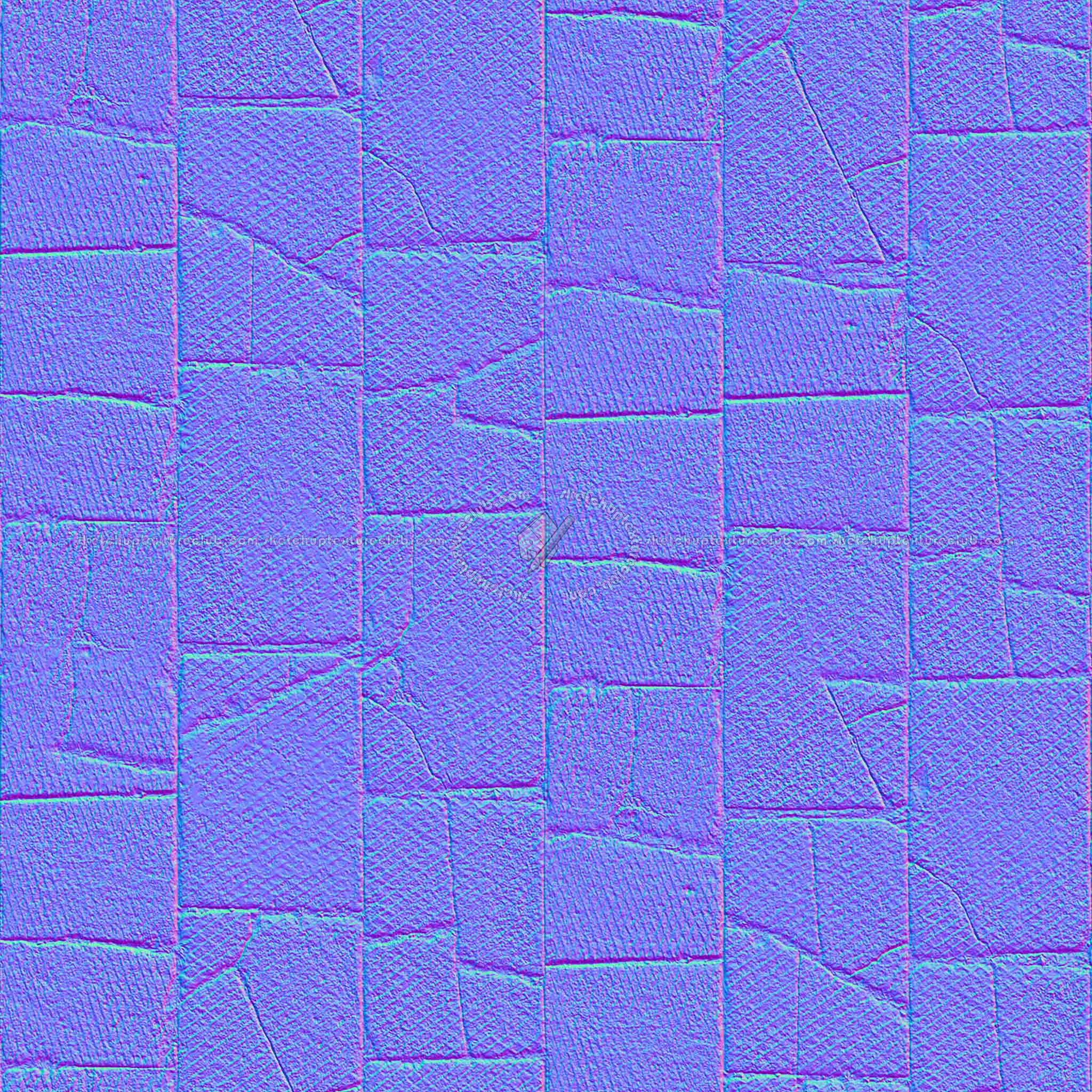 Textures   -   ARCHITECTURE   -   PAVING OUTDOOR   -   Concrete   -   Blocks damaged  - Concrete paving outdoor damaged texture seamless 05538 - Normal