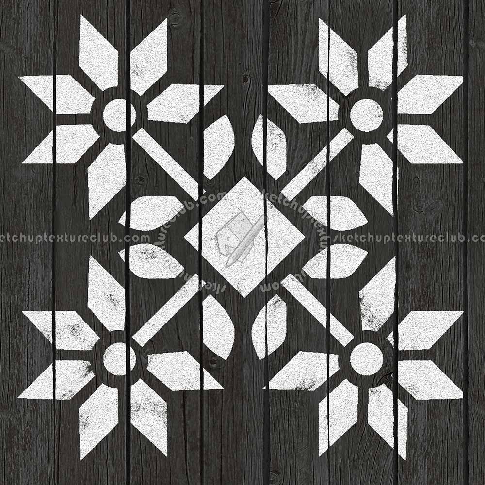 Textures   -   ARCHITECTURE   -   WOOD FLOORS   -   Decorated  - Parquet decorated stencil texture seamless 04683 (seamless)