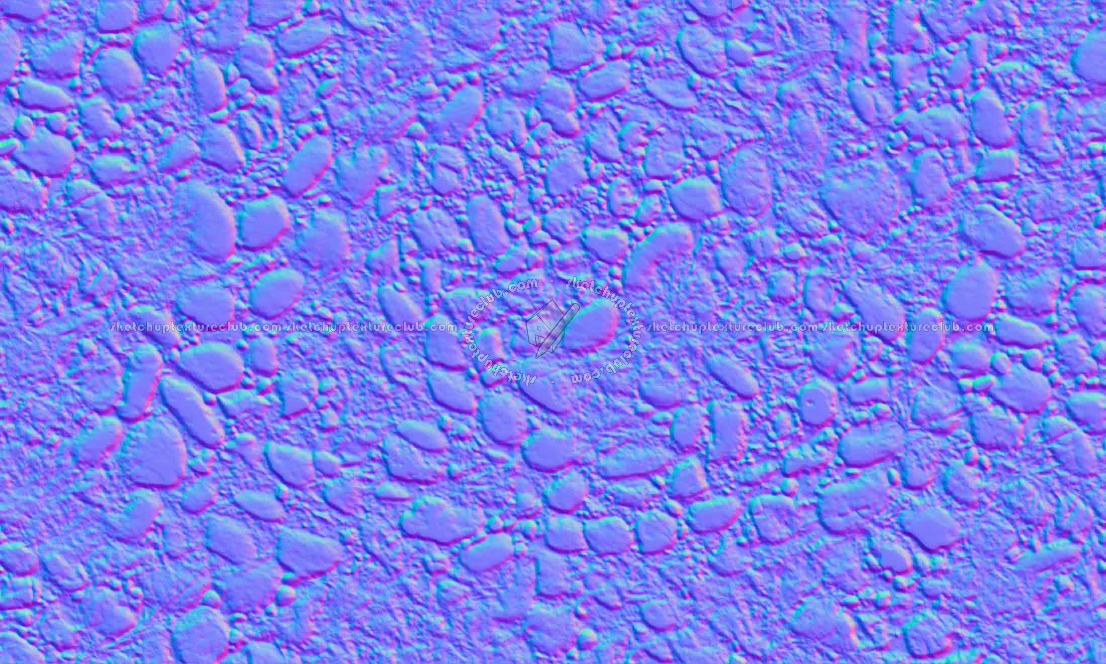 Textures   -   ARCHITECTURE   -   ROADS   -   Paving streets   -   Rounded cobble  - Rounded cobblestone with dry grass texture seamless 19349 - Normal