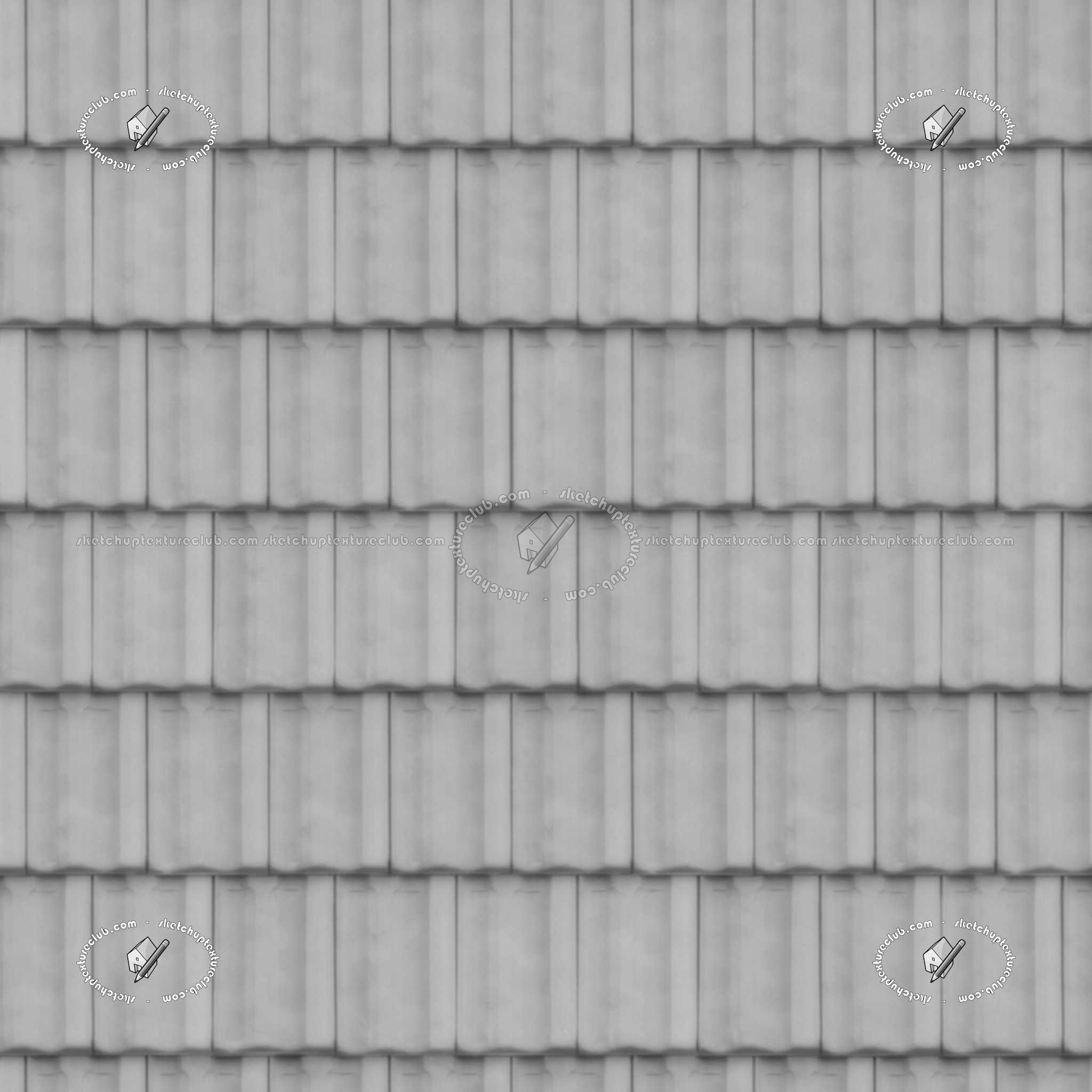 Textures   -   ARCHITECTURE   -   ROOFINGS   -   Clay roofs  - Clay roofing Cote de Beaune texture seamless 03345 - Displacement