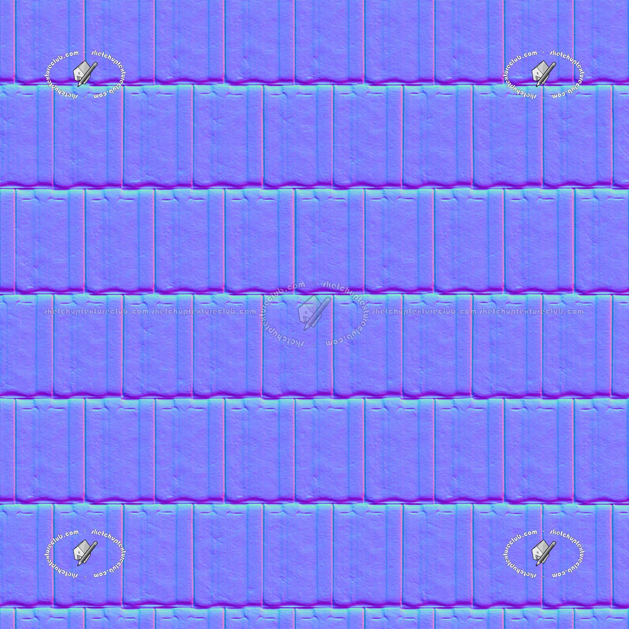 Textures   -   ARCHITECTURE   -   ROOFINGS   -   Clay roofs  - Clay roofing Cote de Beaune texture seamless 03345 - Normal