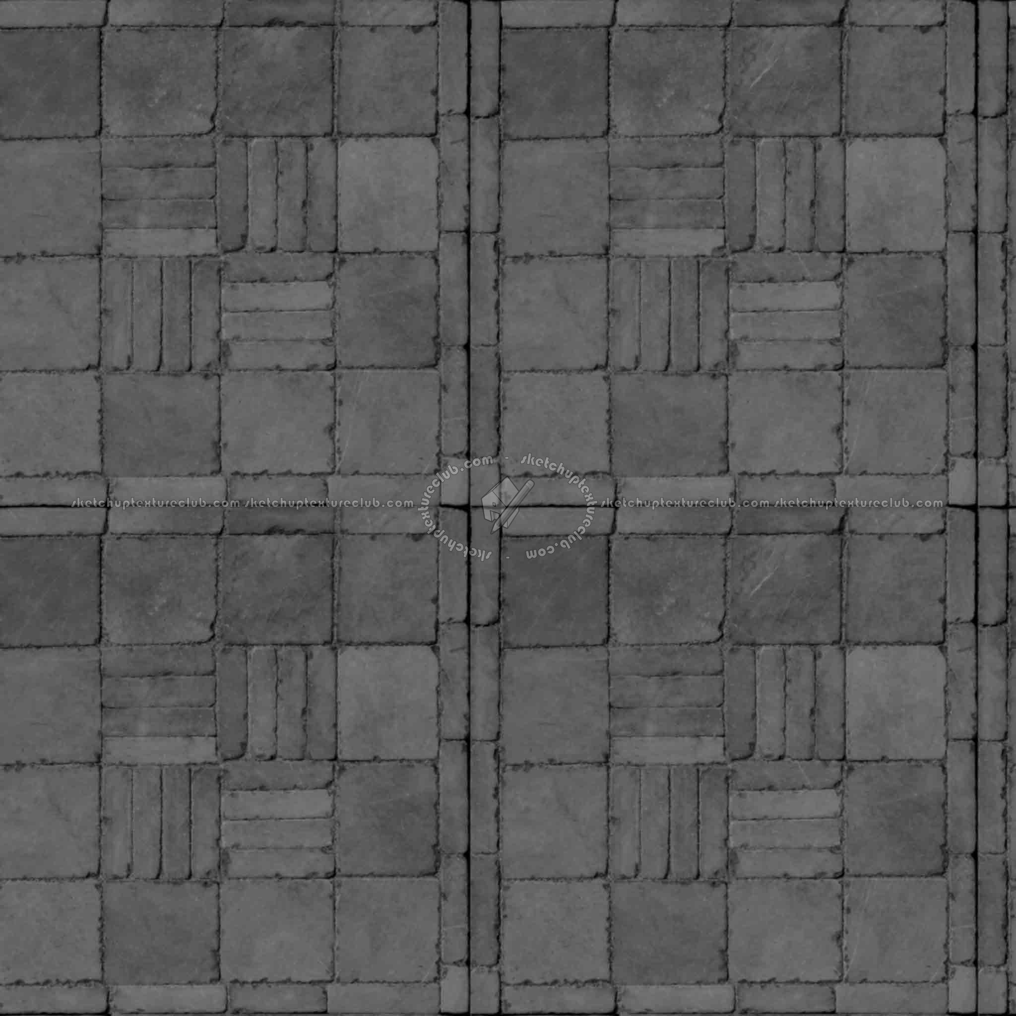Textures   -   ARCHITECTURE   -   PAVING OUTDOOR   -   Concrete   -   Blocks damaged  - Concrete paving outdoor damaged texture seamless 05485 - Displacement