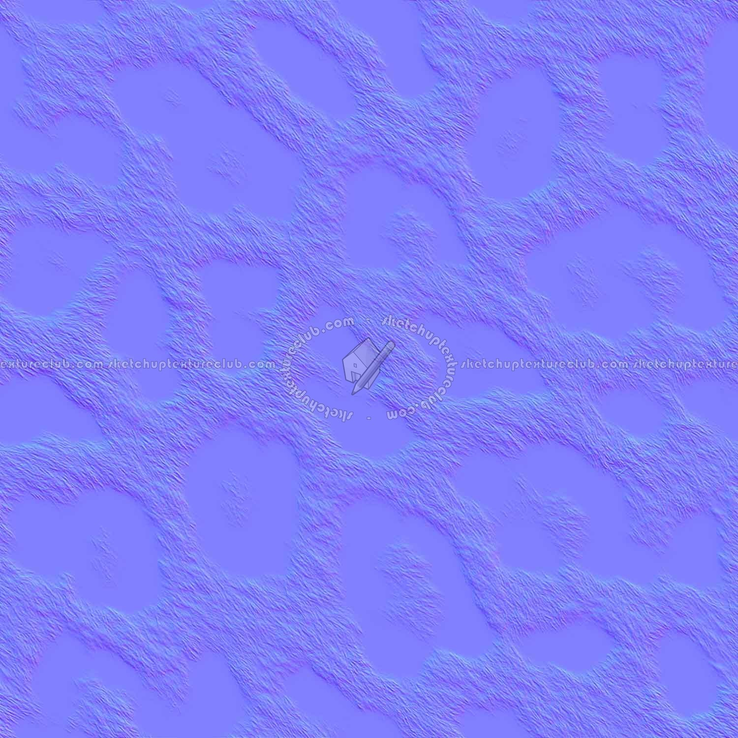 Textures   -   MATERIALS   -   FUR ANIMAL  - Leopard faux fake fur animal texture seamless 09556 - Normal