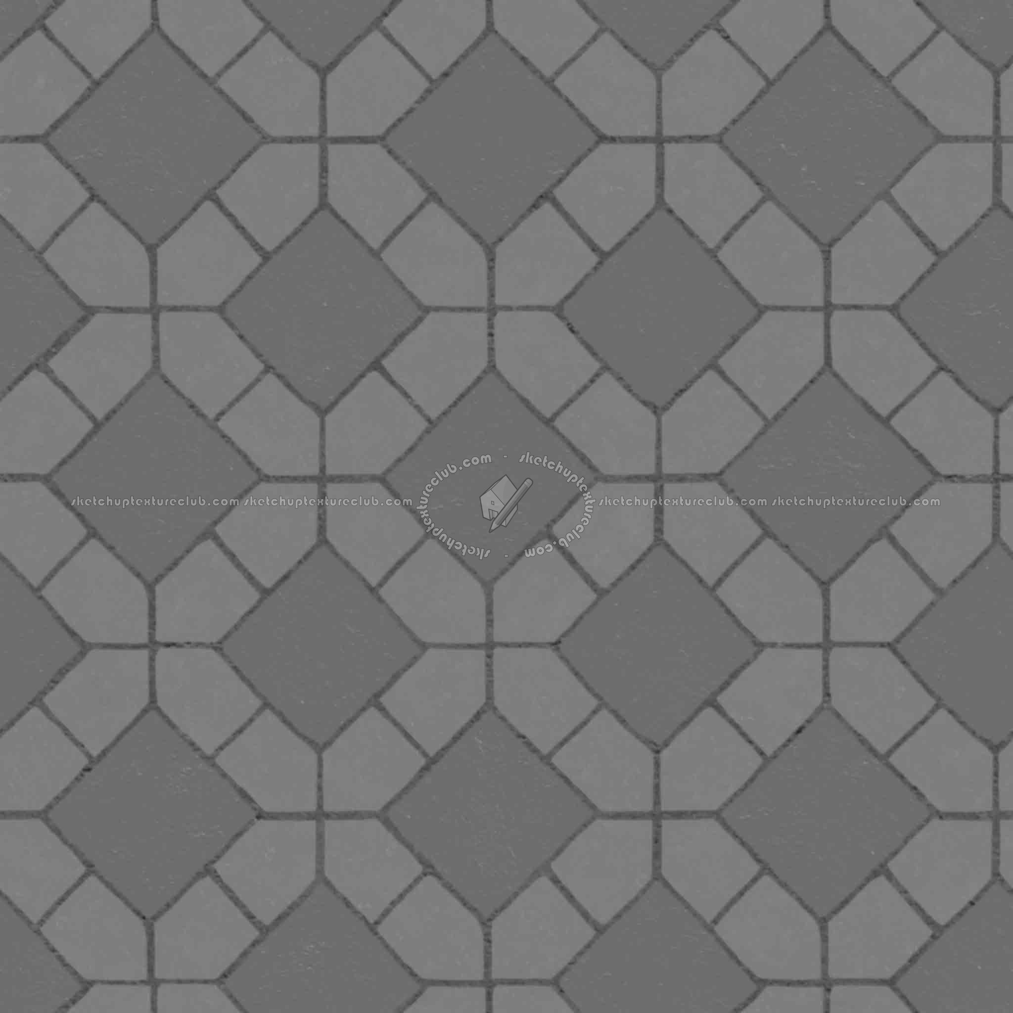 Textures   -   ARCHITECTURE   -   PAVING OUTDOOR   -   Concrete   -   Blocks mixed  - Paving concrete mixed size texture seamless 05567 - Displacement