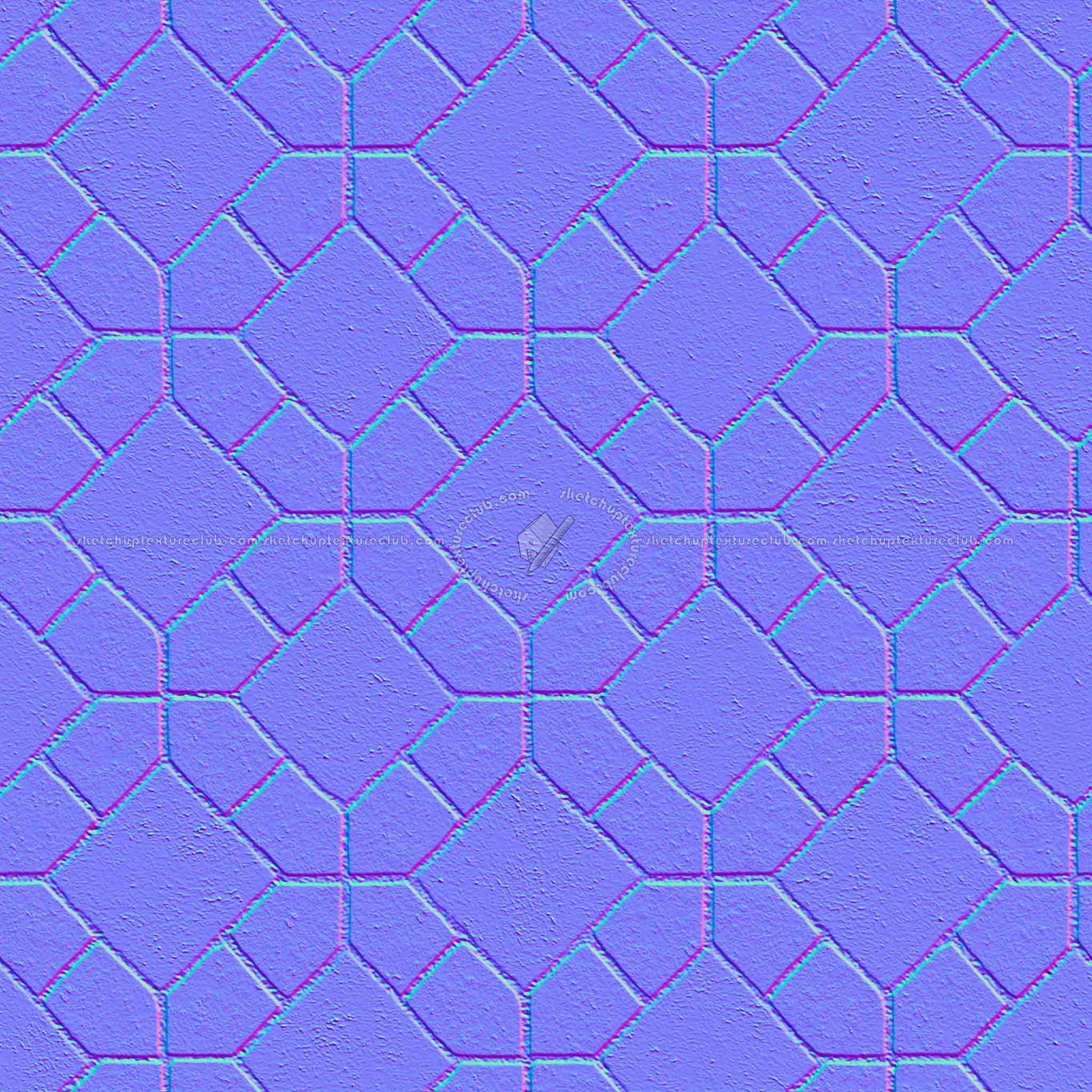 Textures   -   ARCHITECTURE   -   PAVING OUTDOOR   -   Concrete   -   Blocks mixed  - Paving concrete mixed size texture seamless 05567 - Normal