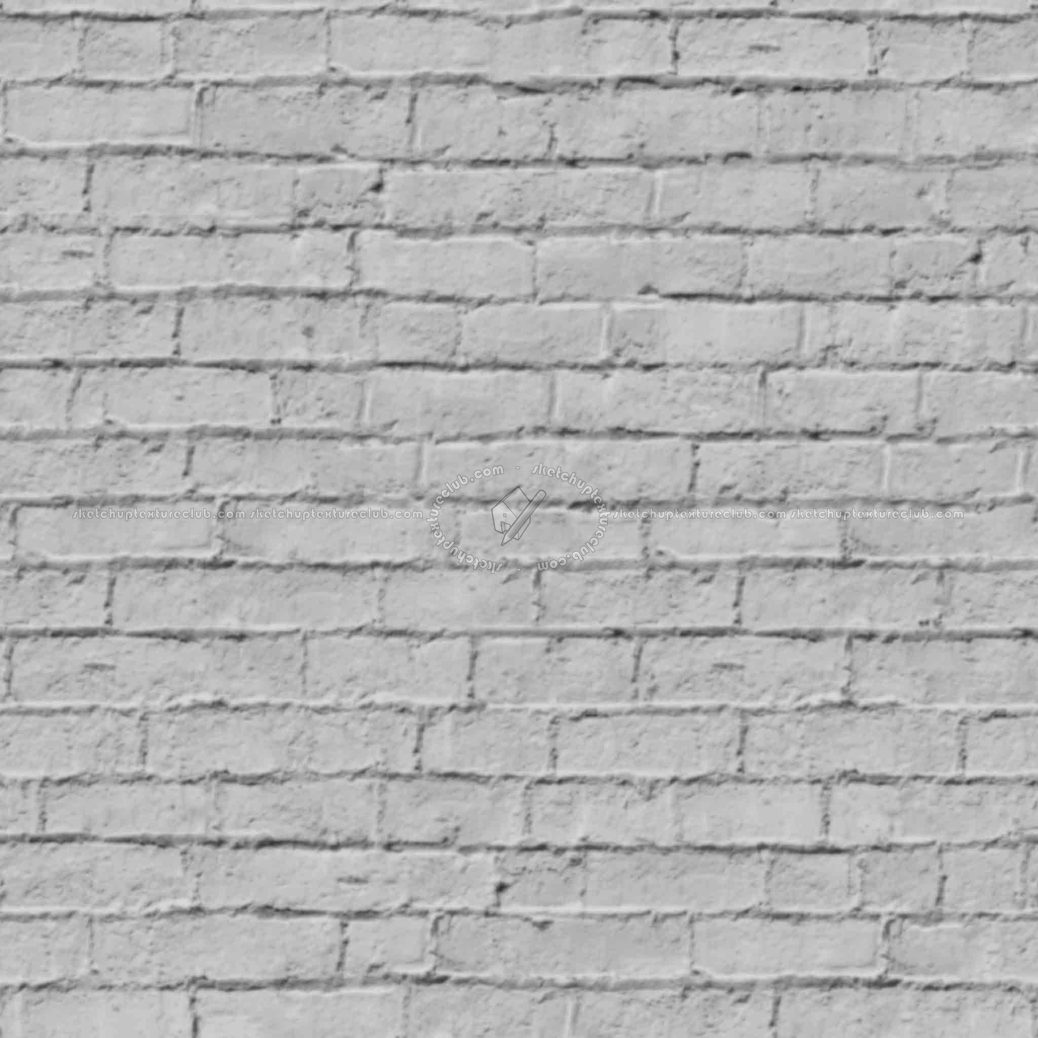 Textures   -   ARCHITECTURE   -   BRICKS   -   White Bricks  - White bricks texture seamless 00495 - Displacement