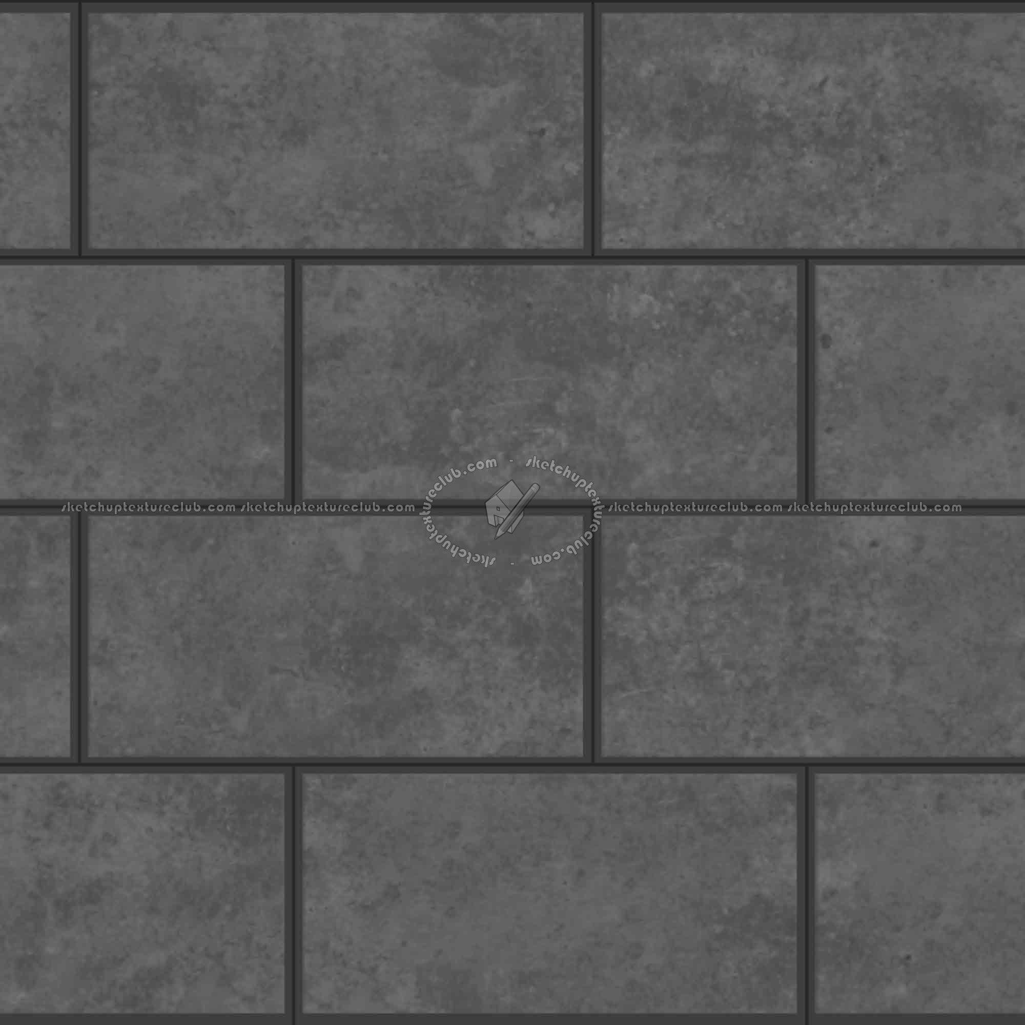 Textures   -   ARCHITECTURE   -   CONCRETE   -   Plates   -   Dirty  - Concrete dirt plates wall texture seamless 01784 - Displacement