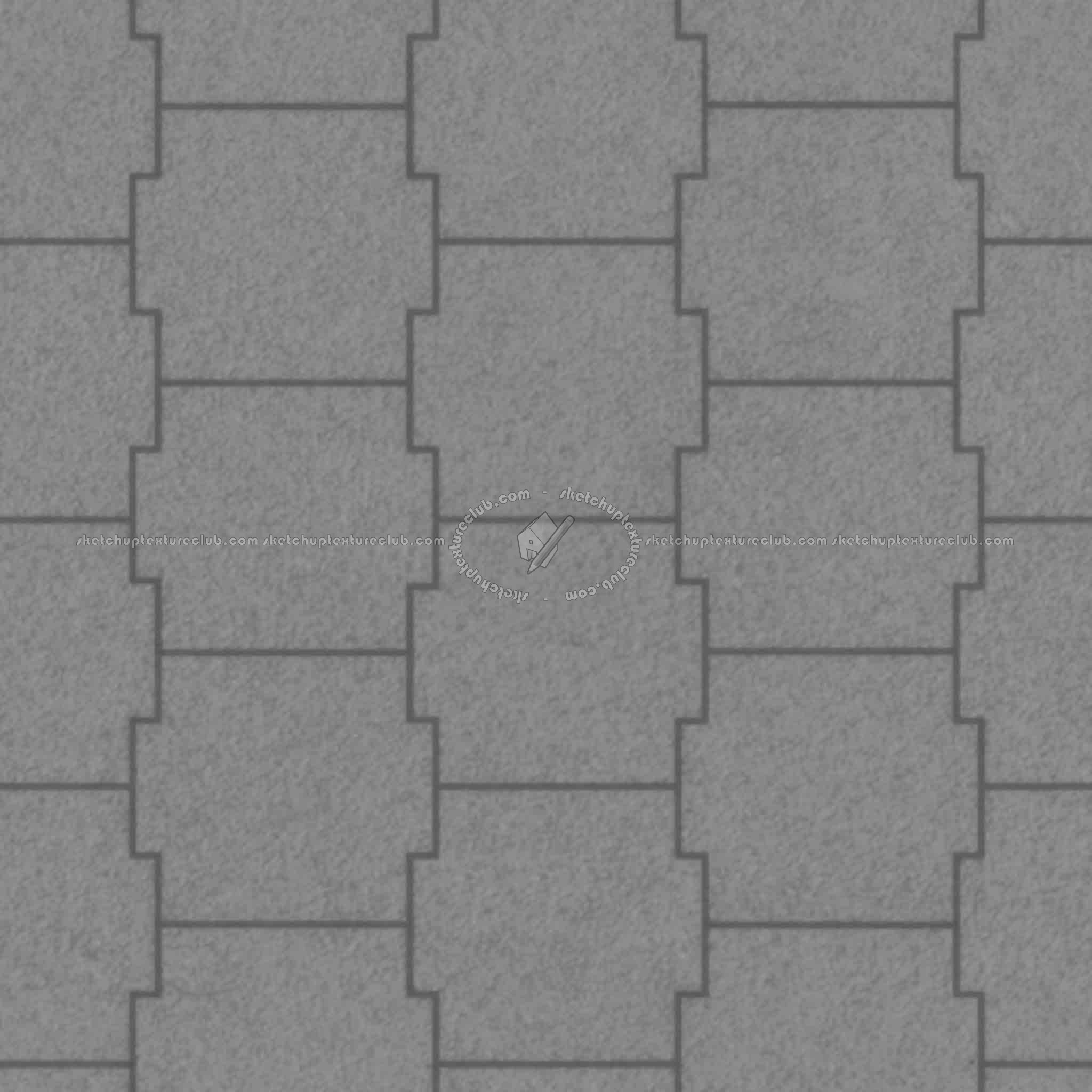 Textures   -   ARCHITECTURE   -   PAVING OUTDOOR   -   Concrete   -   Blocks mixed  - Paving concrete mixed size texture seamless 05620 - Displacement