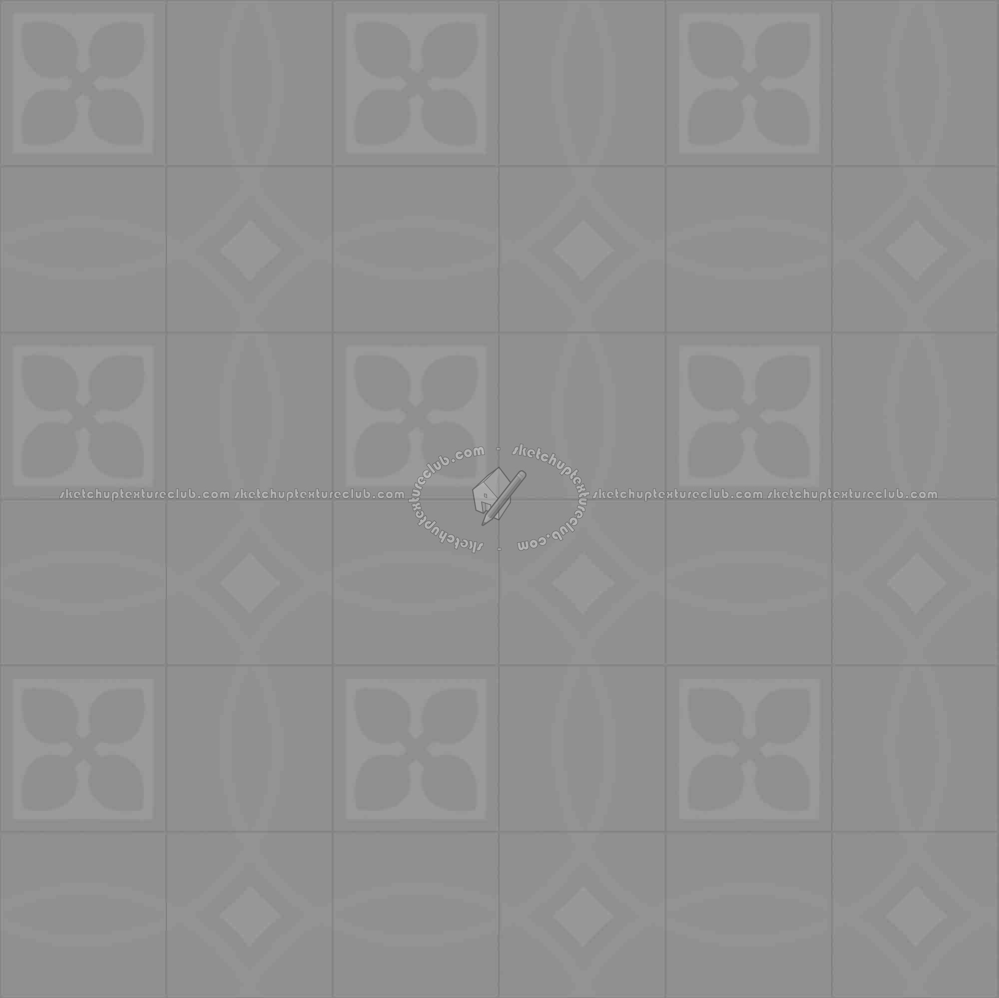 Textures   -   ARCHITECTURE   -   TILES INTERIOR   -   Cement - Encaustic   -   Cement  - Cement concrete tile texture seamless 13375 - Displacement