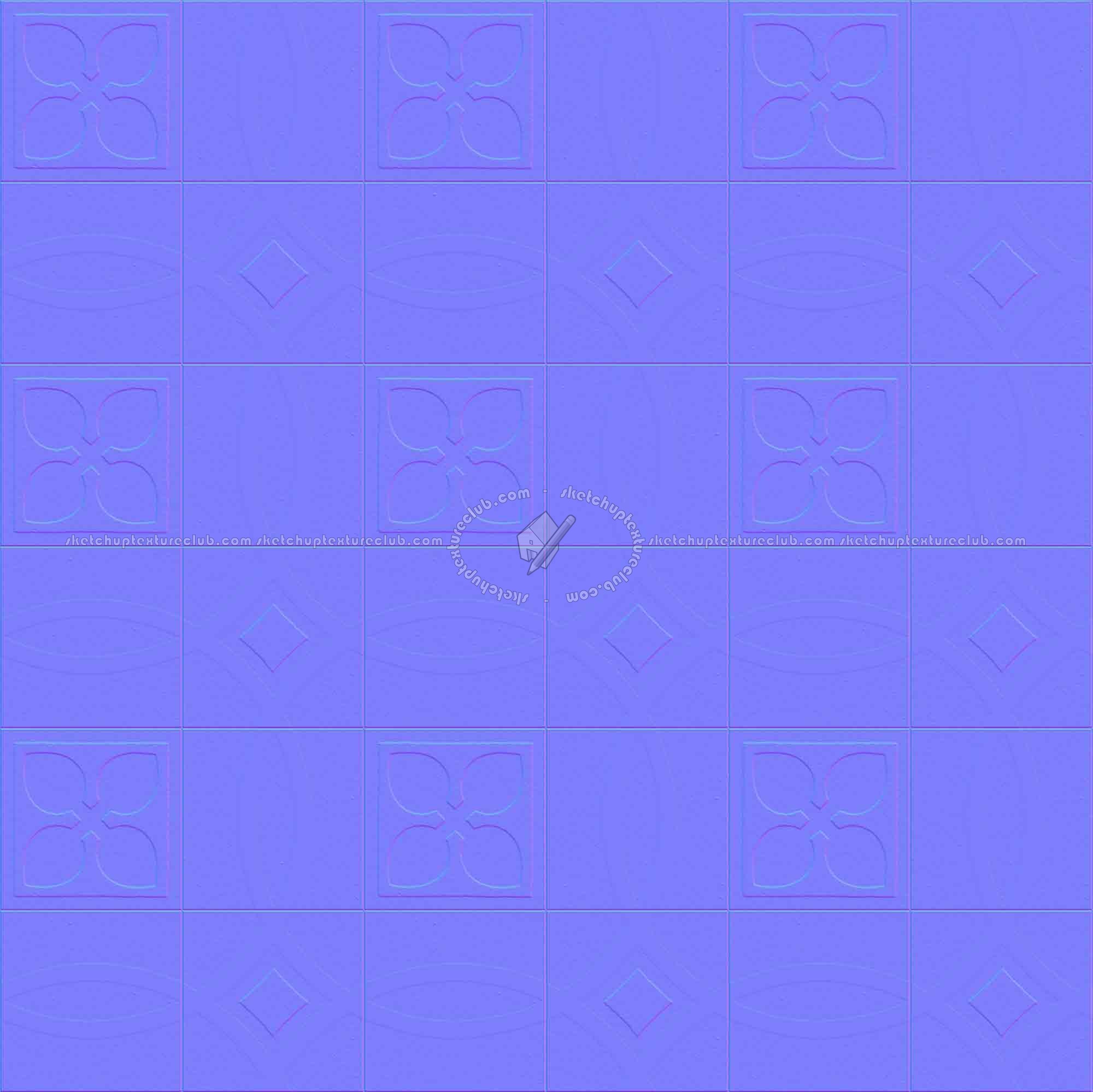 Textures   -   ARCHITECTURE   -   TILES INTERIOR   -   Cement - Encaustic   -   Cement  - Cement concrete tile texture seamless 13375 - Normal