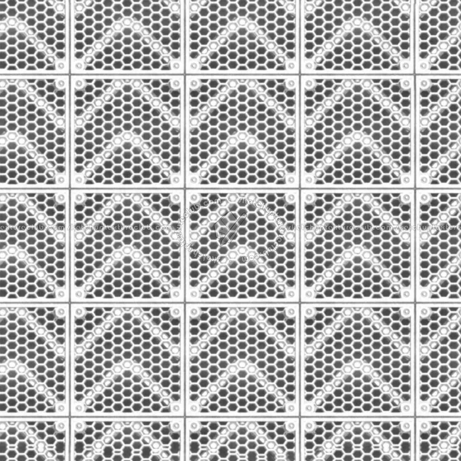 Textures   -   MATERIALS   -   METALS   -   Perforated  - Iron industrial perforate metal texture seamless 10532 - Ambient occlusion