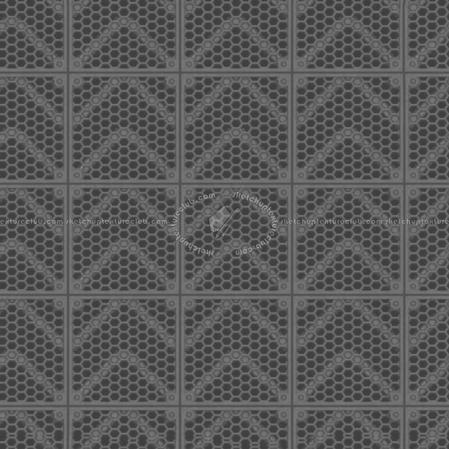Textures   -   MATERIALS   -   METALS   -   Perforated  - Iron industrial perforate metal texture seamless 10532 - Displacement