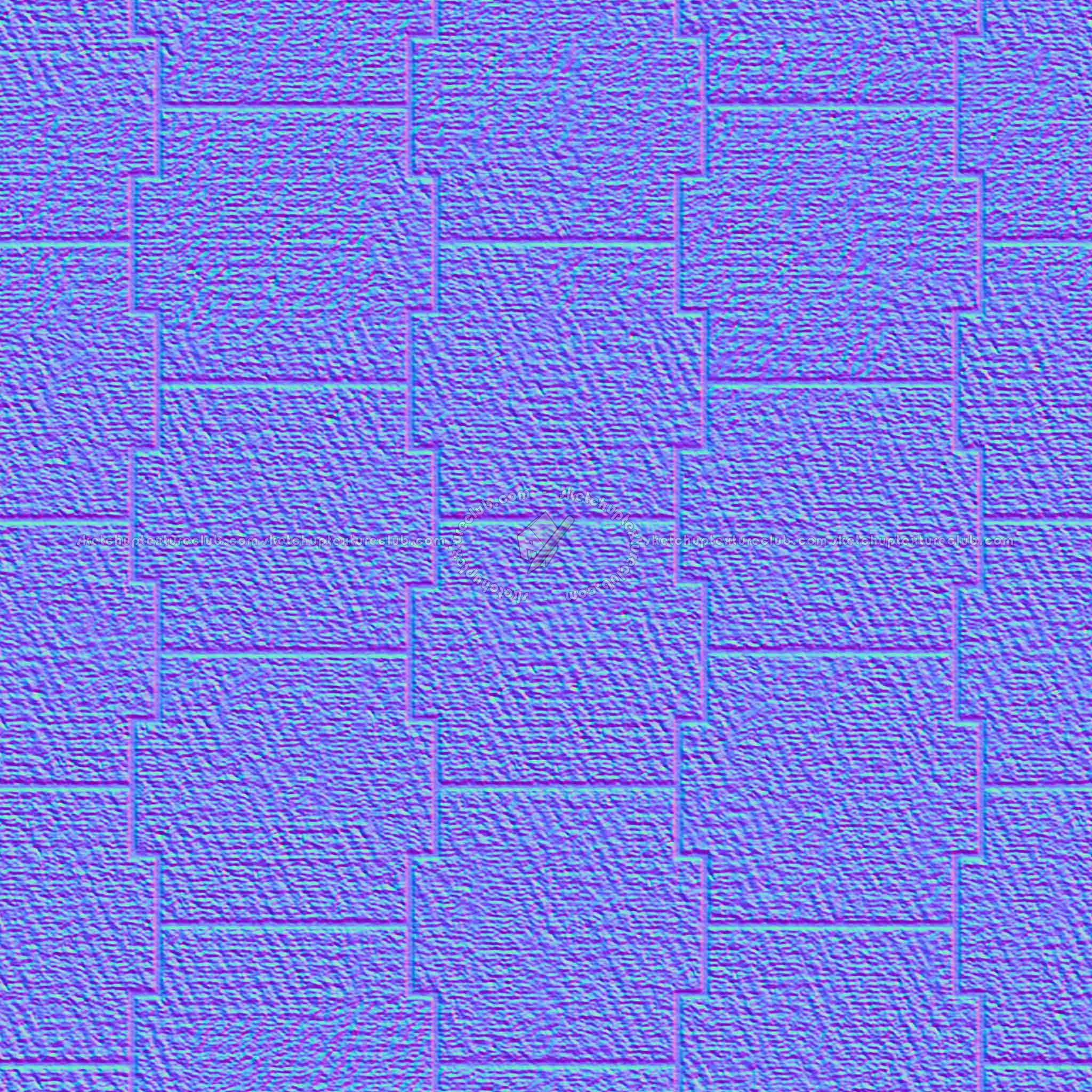 Textures   -   ARCHITECTURE   -   PAVING OUTDOOR   -   Concrete   -   Blocks mixed  - Paving concrete mixed size texture seamless 05621 - Normal