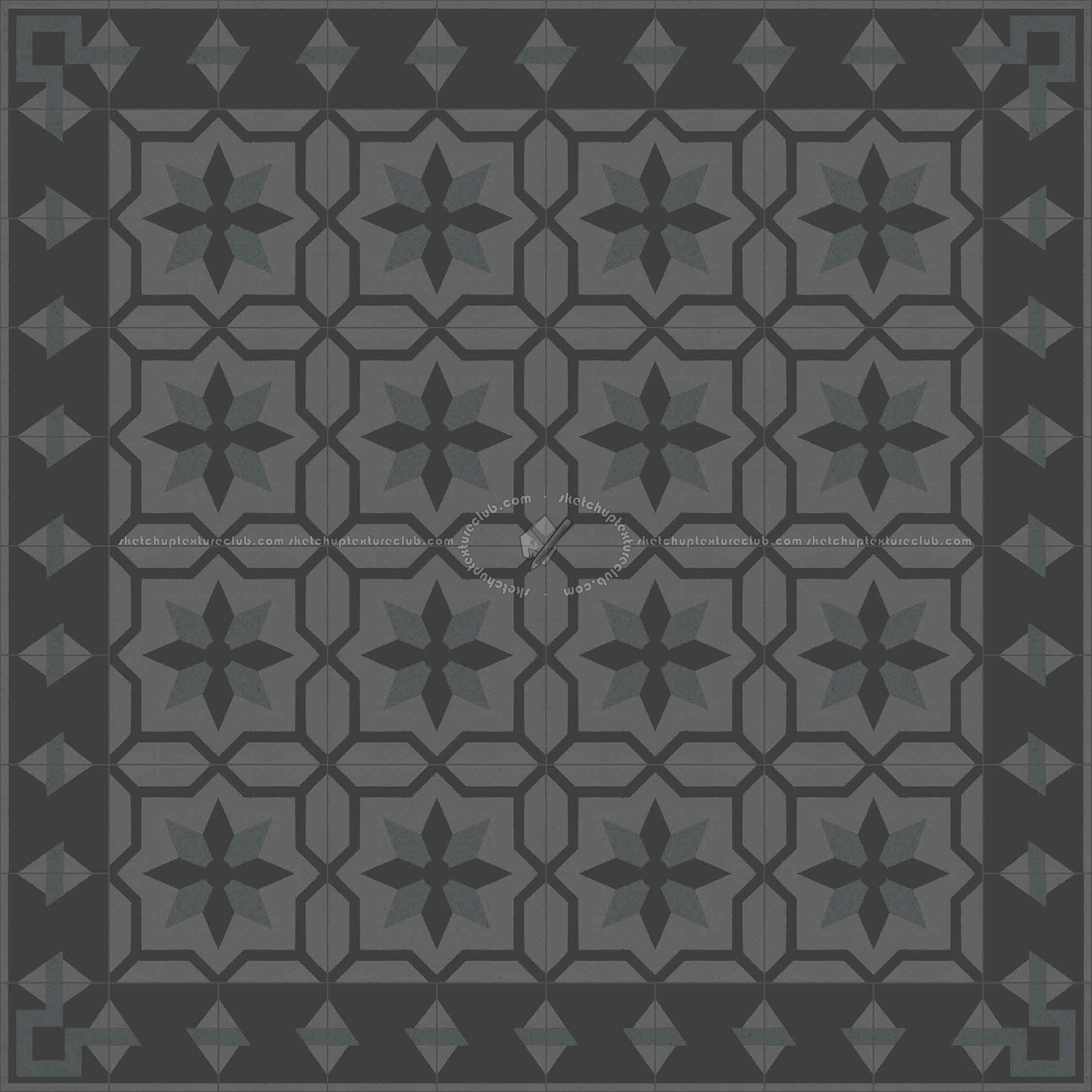 Textures   -   ARCHITECTURE   -   TILES INTERIOR   -   Cement - Encaustic   -   Cement  - Cement concrete tile texture seamless 13376 - Specular