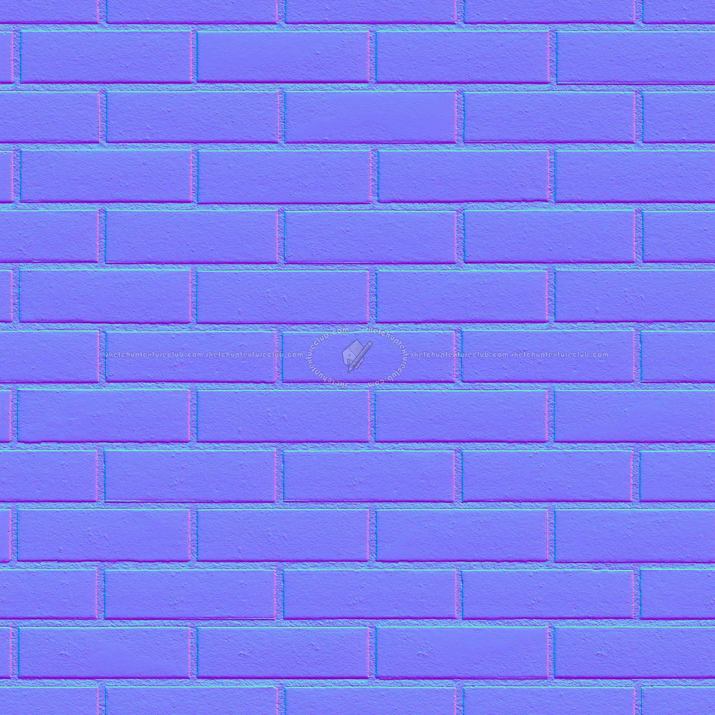 Textures   -   ARCHITECTURE   -   BRICKS   -   Facing Bricks   -   Smooth  - Facing smooth bricks texture seamless 00311 - Normal