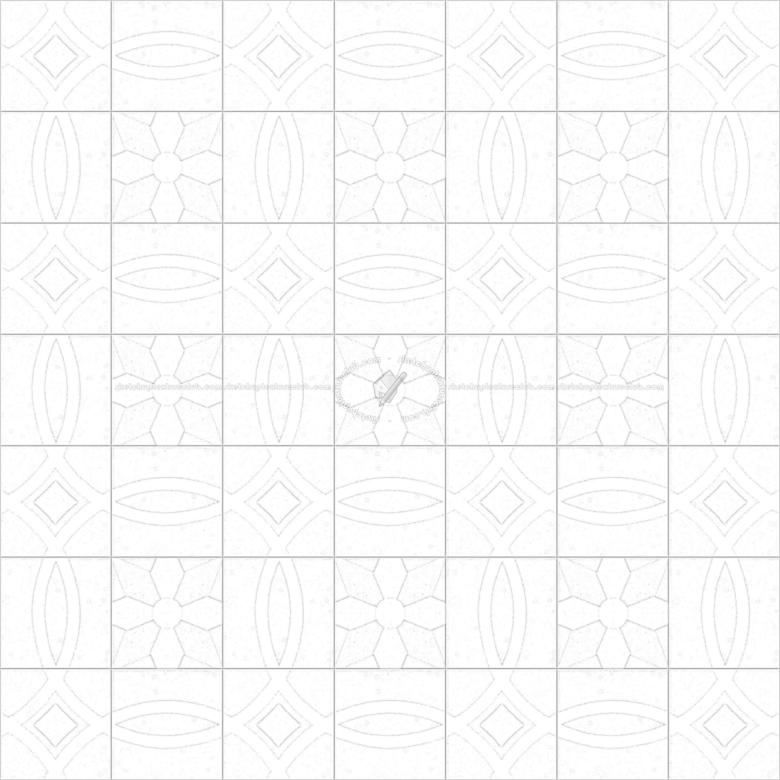 Textures   -   ARCHITECTURE   -   TILES INTERIOR   -   Cement - Encaustic   -   Cement  - Cement concrete tile texture seamless 13378 - Ambient occlusion