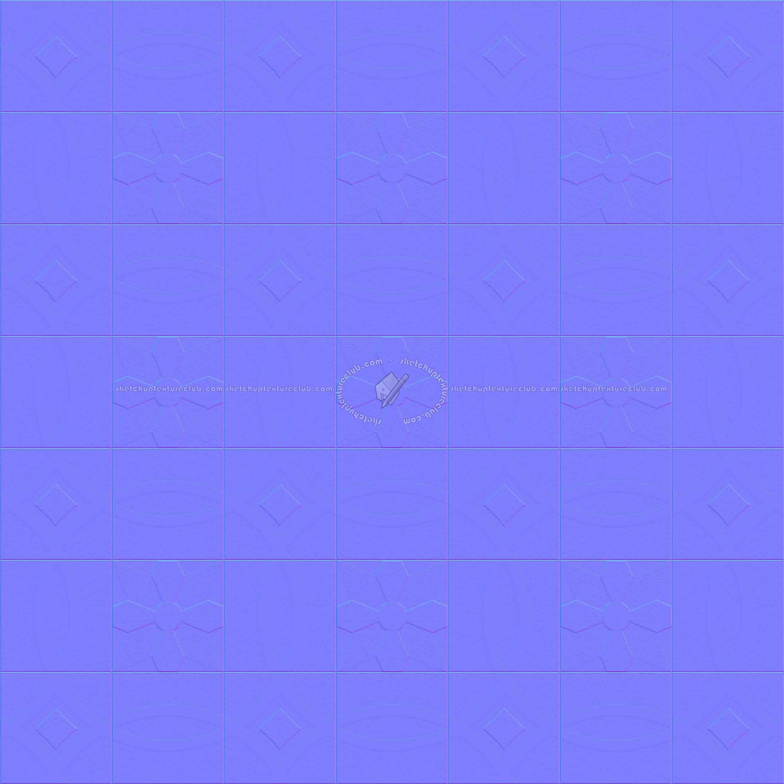 Textures   -   ARCHITECTURE   -   TILES INTERIOR   -   Cement - Encaustic   -   Cement  - Cement concrete tile texture seamless 13378 - Normal