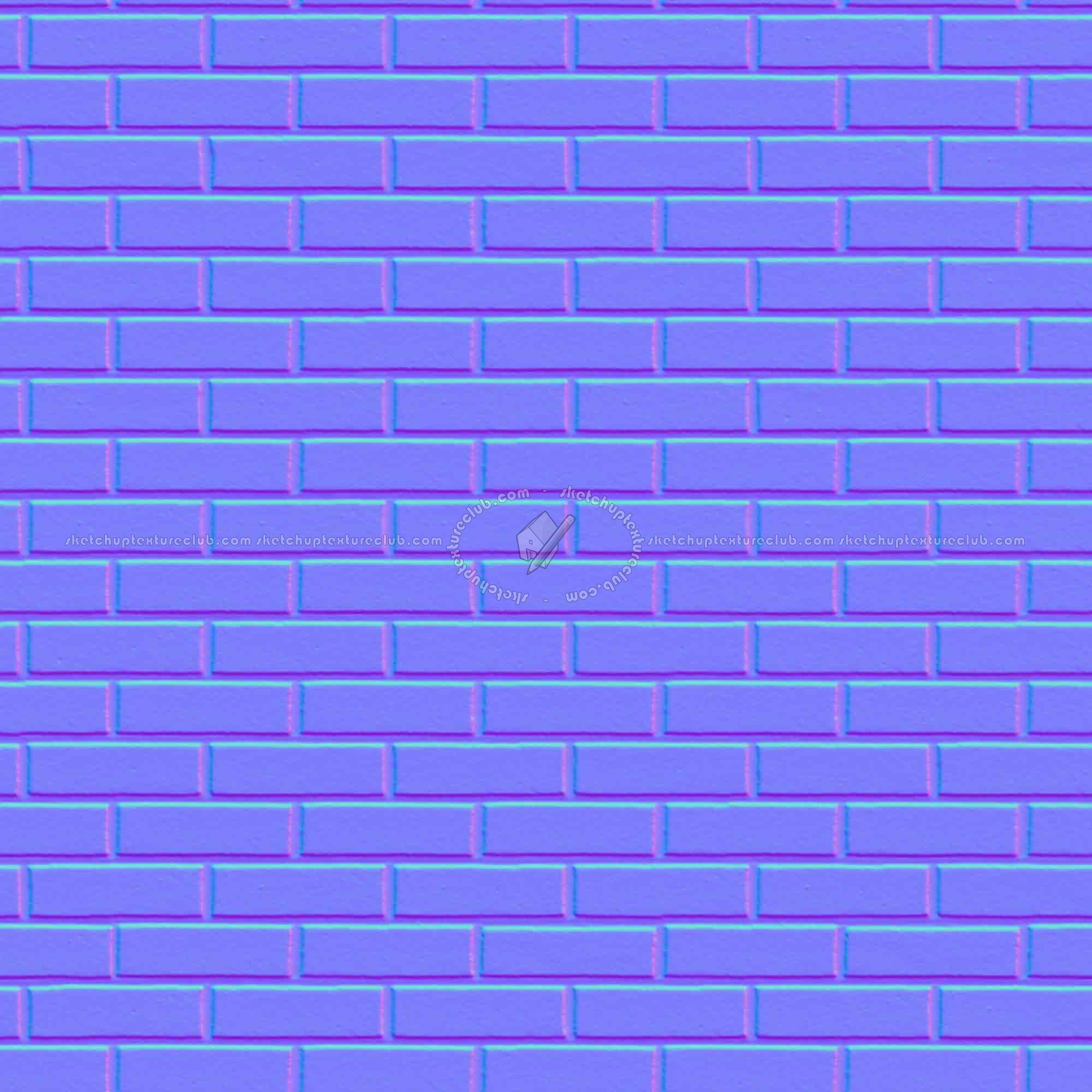 Textures   -   ARCHITECTURE   -   BRICKS   -   Facing Bricks   -   Smooth  - Facing smooth bricks texture seamless 00313 - Normal