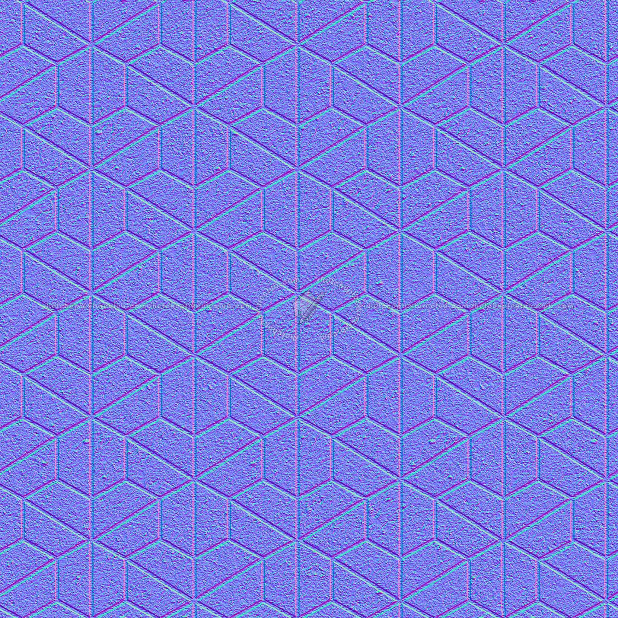 Textures   -   ARCHITECTURE   -   PAVING OUTDOOR   -   Concrete   -   Blocks mixed  - Paving concrete mixed size texture seamless 05624 - Normal