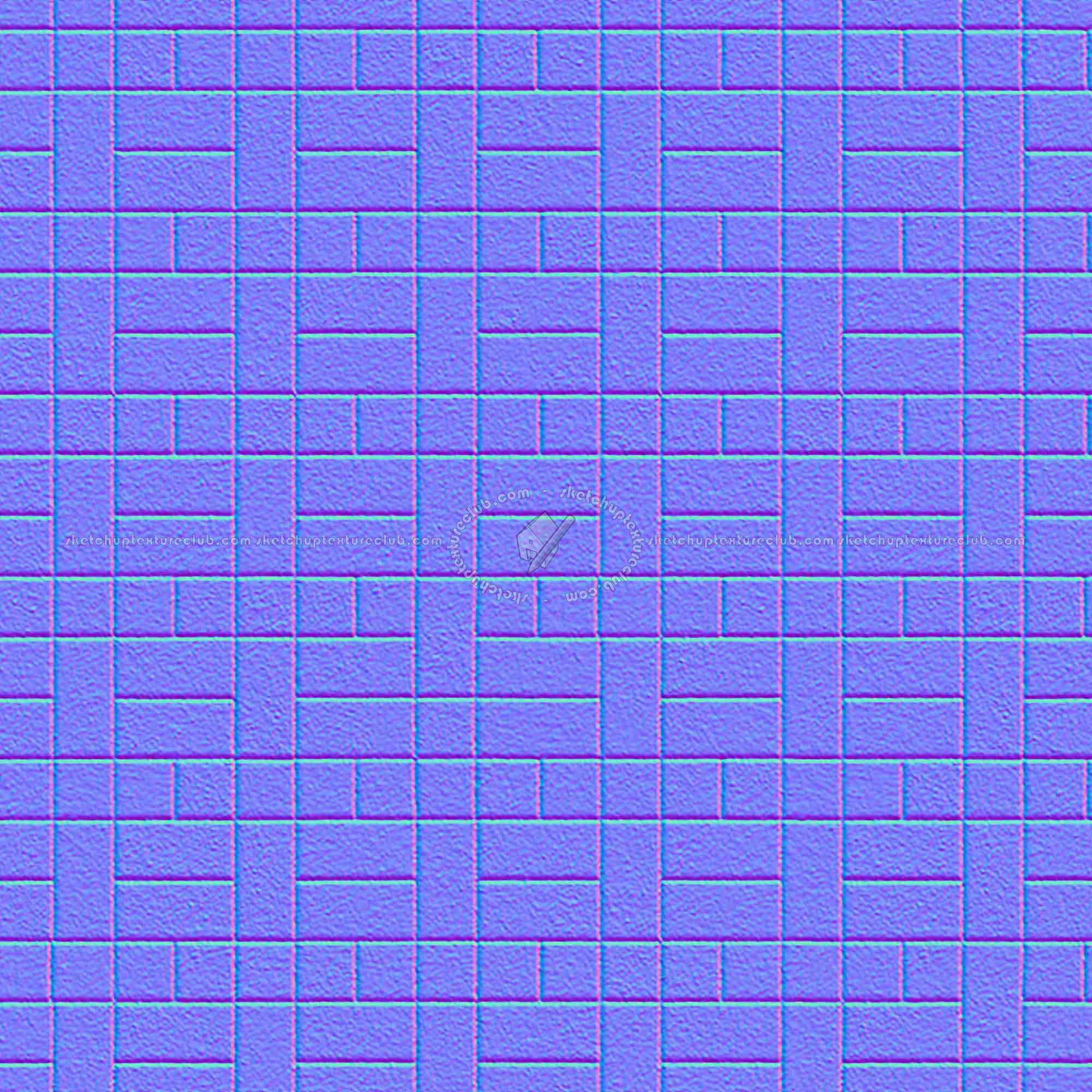 Textures   -   ARCHITECTURE   -   PAVING OUTDOOR   -   Concrete   -   Blocks regular  - Paving outdoor concrete regular block texture seamless 05689 - Normal