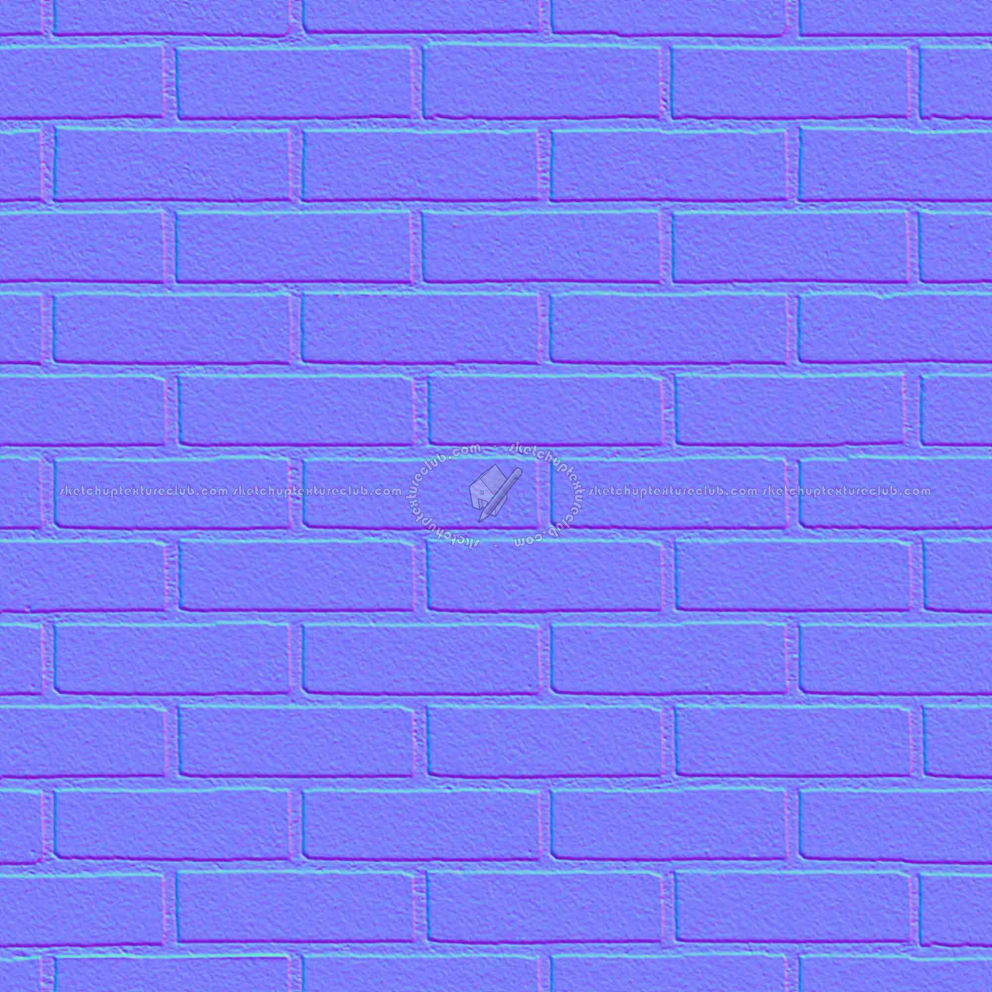 Textures   -   ARCHITECTURE   -   BRICKS   -   Facing Bricks   -   Smooth  - Facing smooth bricks texture seamless 00314 - Normal