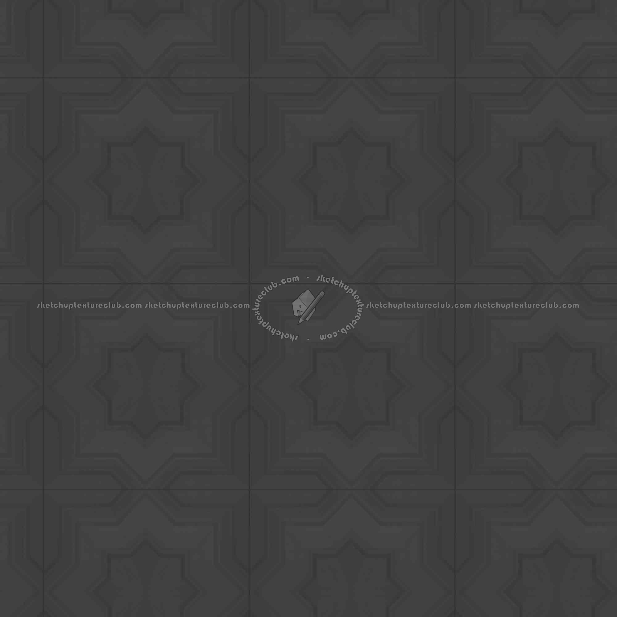 Textures   -   ARCHITECTURE   -   WOOD FLOORS   -   Geometric pattern  - Parquet geometric pattern texture seamless 04786 - Displacement