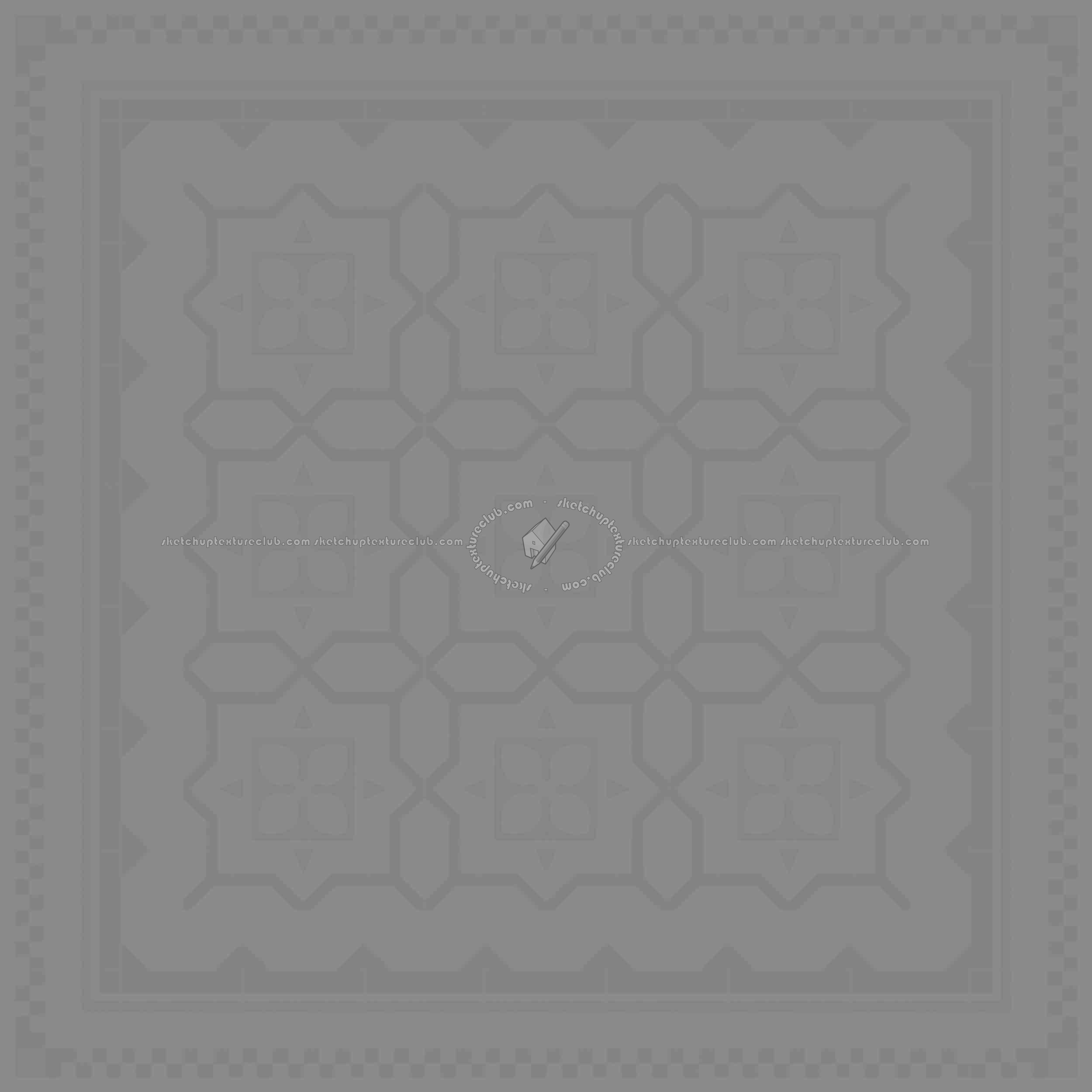 Textures   -   ARCHITECTURE   -   TILES INTERIOR   -   Cement - Encaustic   -   Cement  - Cement concrete tile texture seamless 13380 - Displacement