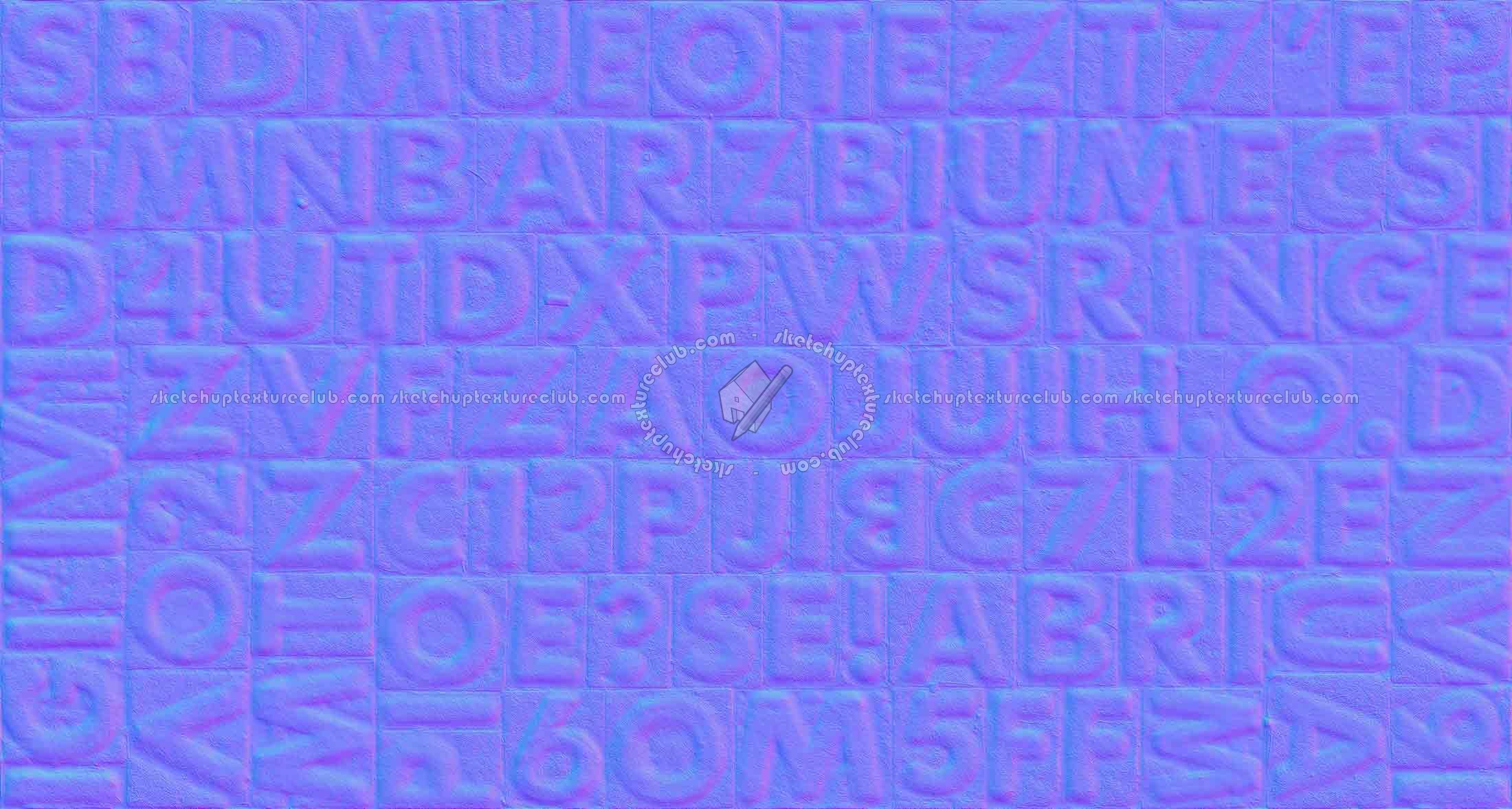 Textures   -   ARCHITECTURE   -   PAVING OUTDOOR   -   Concrete   -   Blocks mixed  - Concrete paving outdoor fonts texture seamless 18225 - Normal