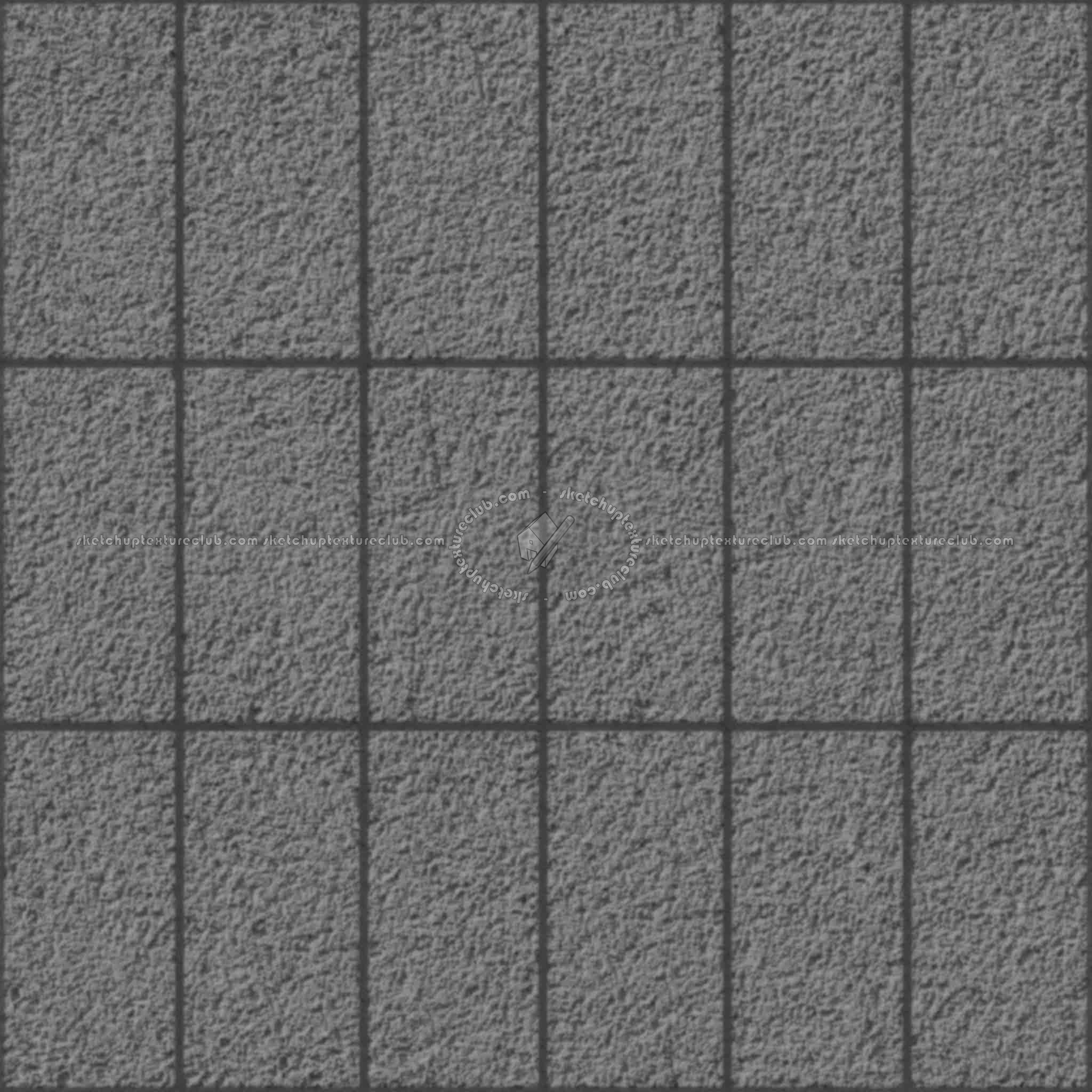 Textures   -   ARCHITECTURE   -   PAVING OUTDOOR   -   Concrete   -   Blocks regular  - Paving outdoor concrete regular block texture seamless 05691 - Displacement