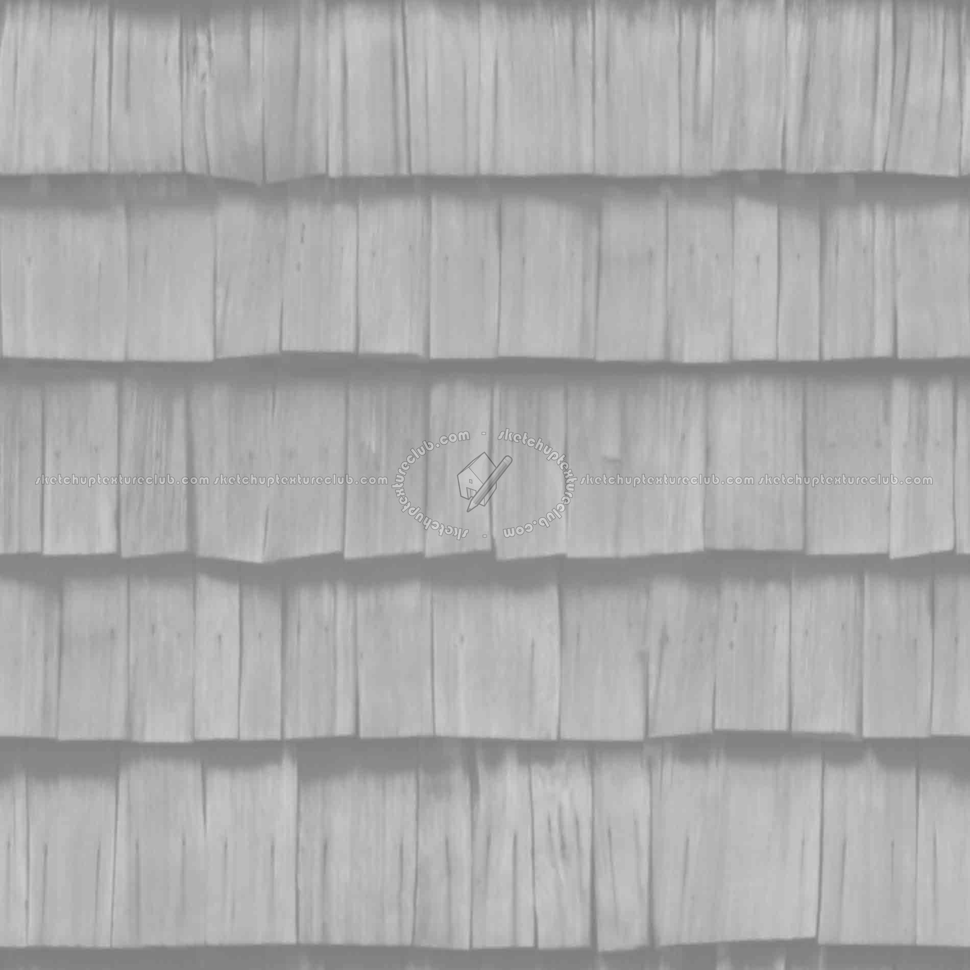 Textures   -   ARCHITECTURE   -   ROOFINGS   -   Shingles wood  - Wood shingle roof texture seamless 03843 - Displacement