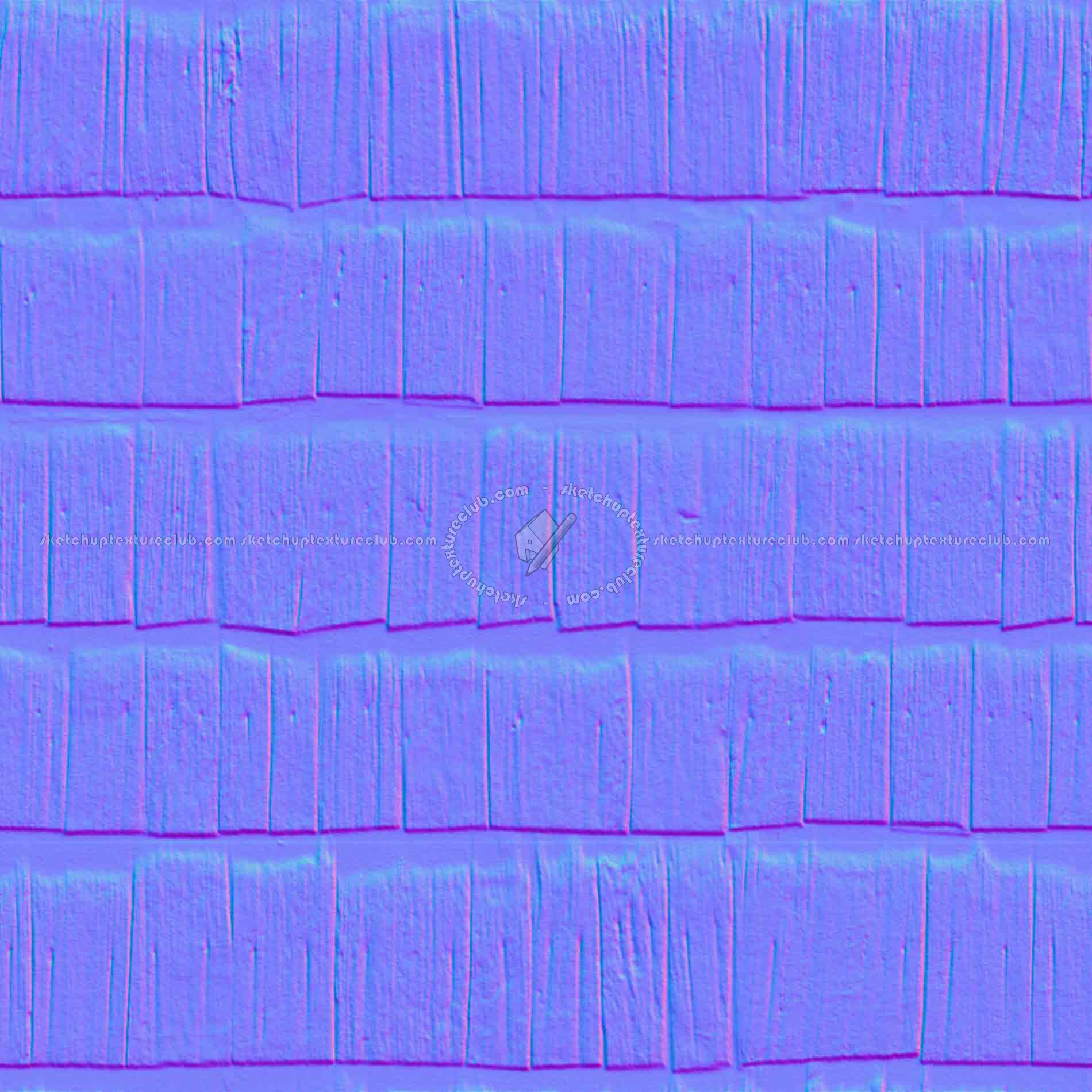 Textures   -   ARCHITECTURE   -   ROOFINGS   -   Shingles wood  - Wood shingle roof texture seamless 03843 - Normal