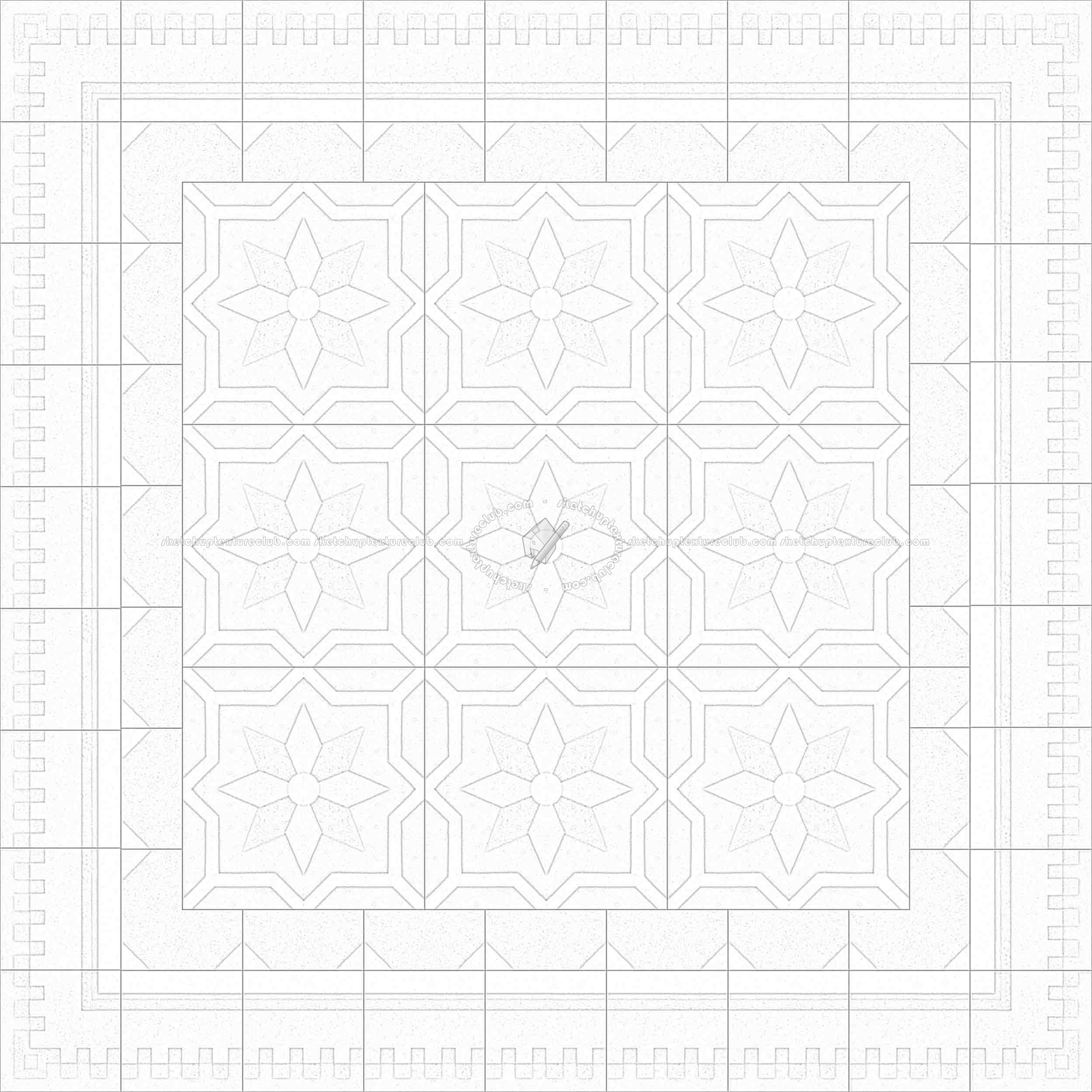 Textures   -   ARCHITECTURE   -   TILES INTERIOR   -   Cement - Encaustic   -   Cement  - Cement concrete tile texture seamless 13381 - Ambient occlusion