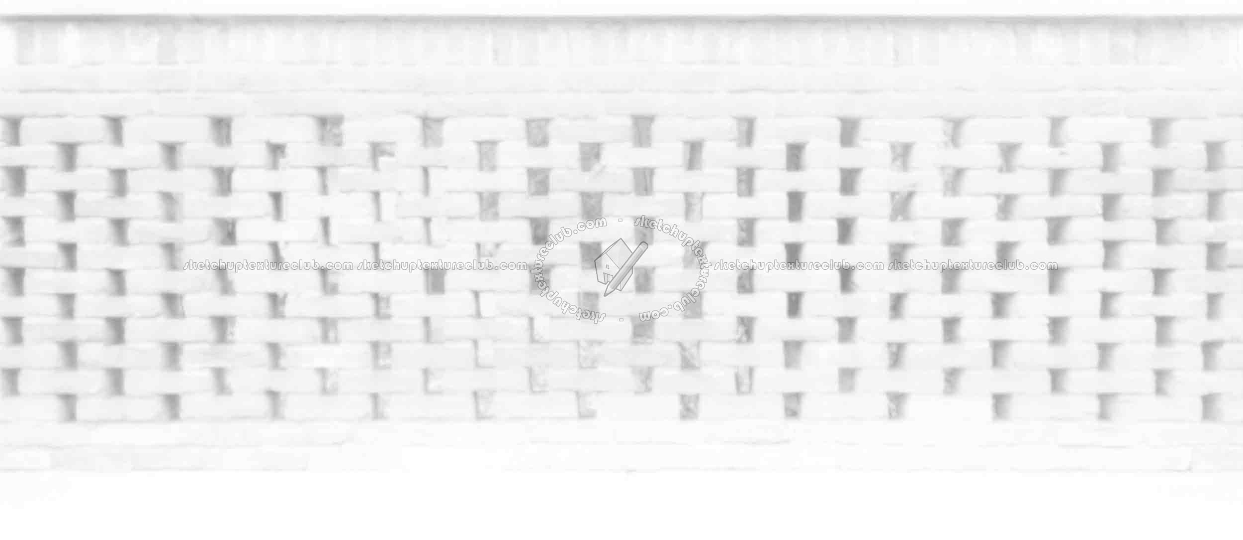 Textures   -   ARCHITECTURE   -   BRICKS   -   Special Bricks  - Fence briks wall texture horizontal seamless 19270 - Ambient occlusion