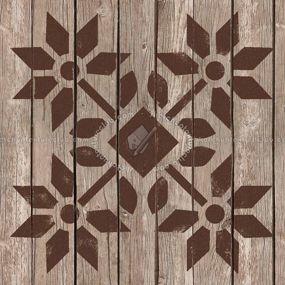 Textures   -   ARCHITECTURE   -   WOOD FLOORS   -   Decorated  - Parquet decorated stencil texture seamless 04692 (seamless)