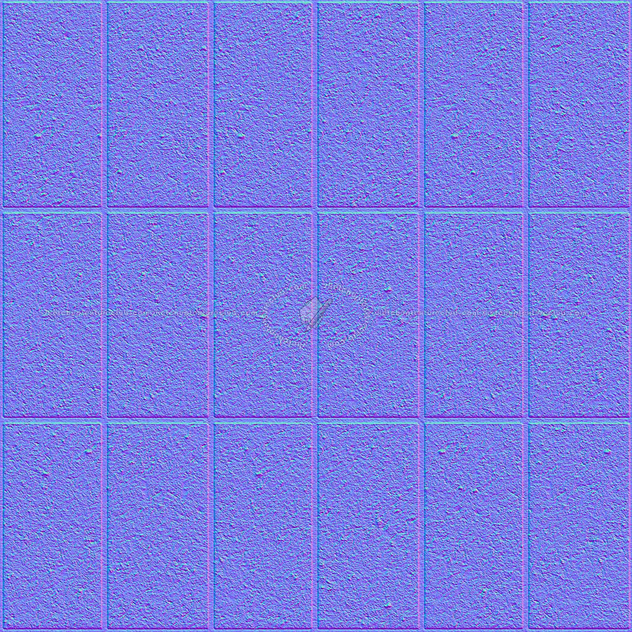 Textures   -   ARCHITECTURE   -   PAVING OUTDOOR   -   Concrete   -   Blocks regular  - Paving outdoor concrete regular block texture seamless 05693 - Normal