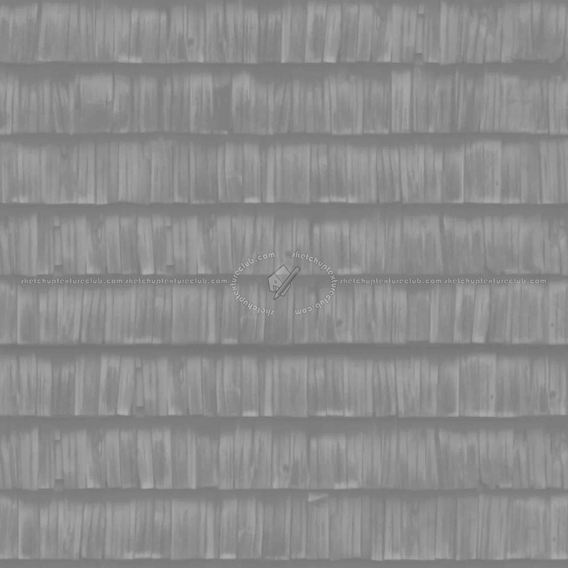 Textures   -   ARCHITECTURE   -   ROOFINGS   -   Shingles wood  - Wood shingle roof texture seamless 03845 - Displacement