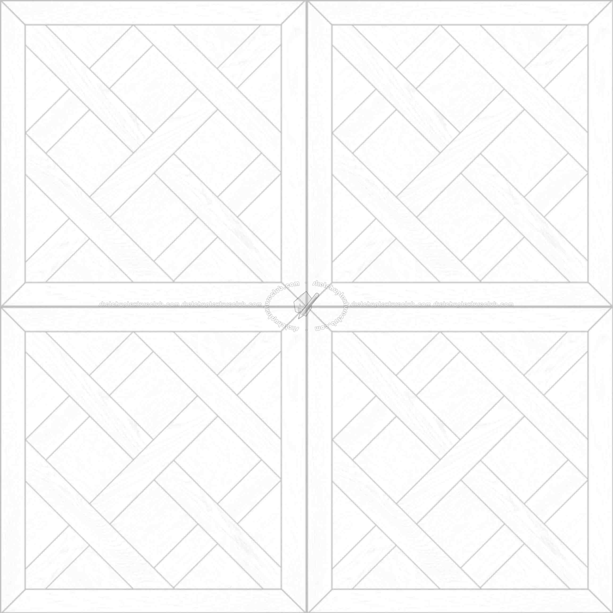 Textures   -   ARCHITECTURE   -   WOOD FLOORS   -   Geometric pattern  - Parquet geometric pattern texture seamless 04790 - Ambient occlusion