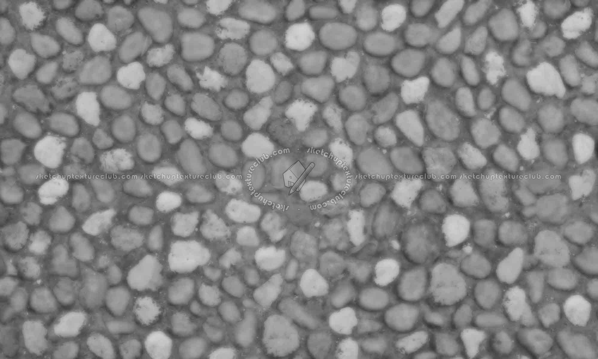 Textures   -   ARCHITECTURE   -   ROADS   -   Paving streets   -   Rounded cobble  - Rounded cobblestone texture seamless 20492 - Displacement