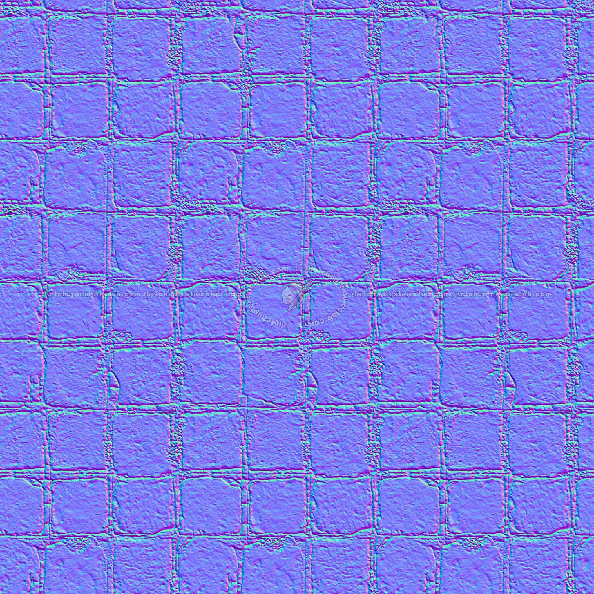 Textures   -   ARCHITECTURE   -   PAVING OUTDOOR   -   Concrete   -   Blocks damaged  - Concrete paving outdoor damaged texture seamless 05486 - Normal