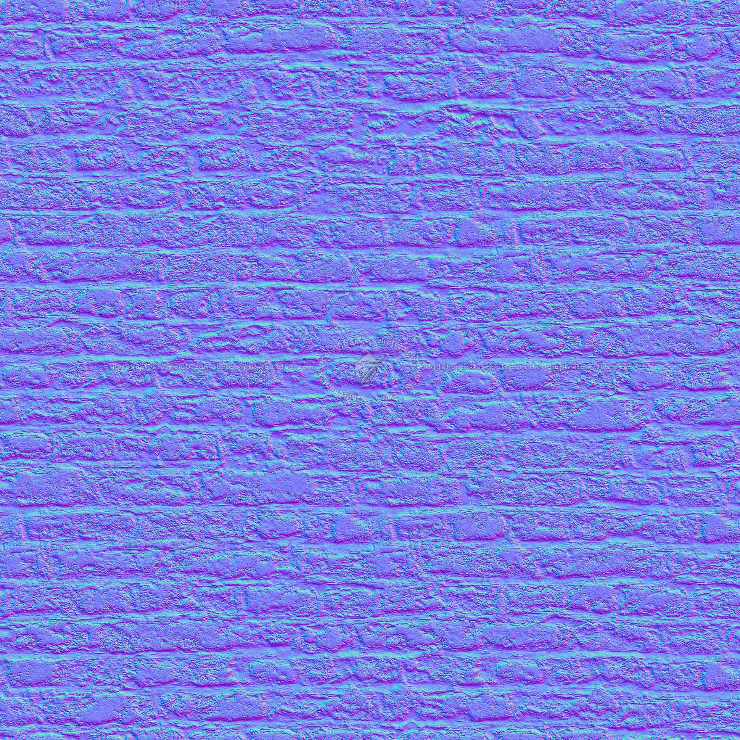 Textures   -   ARCHITECTURE   -   BRICKS   -   Damaged bricks  - Damaged bricks texture seamless 00108 - Normal