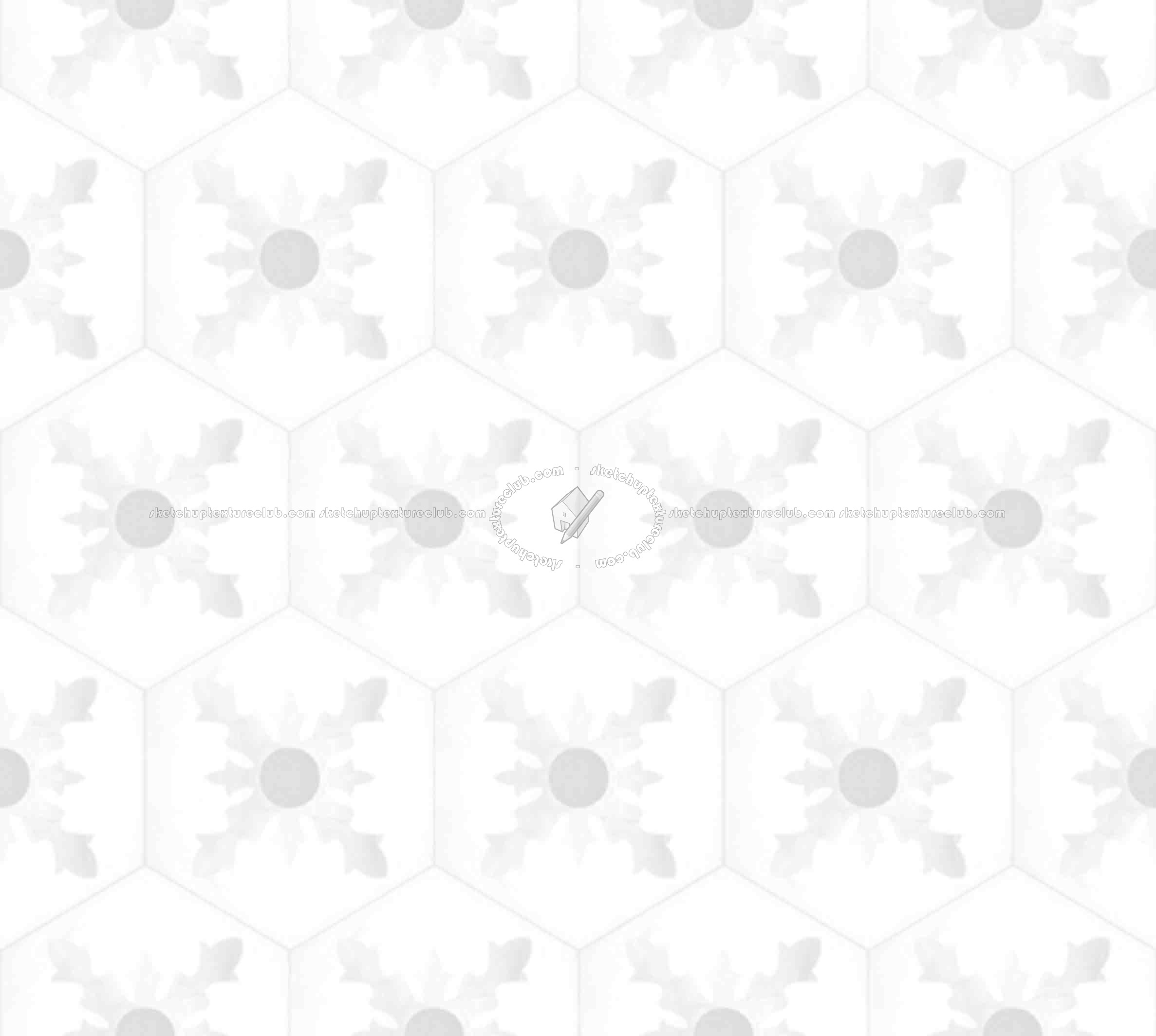 Textures   -   ARCHITECTURE   -   TILES INTERIOR   -   Hexagonal mixed  - Hexagonal tile texture seamless 16871 - Ambient occlusion