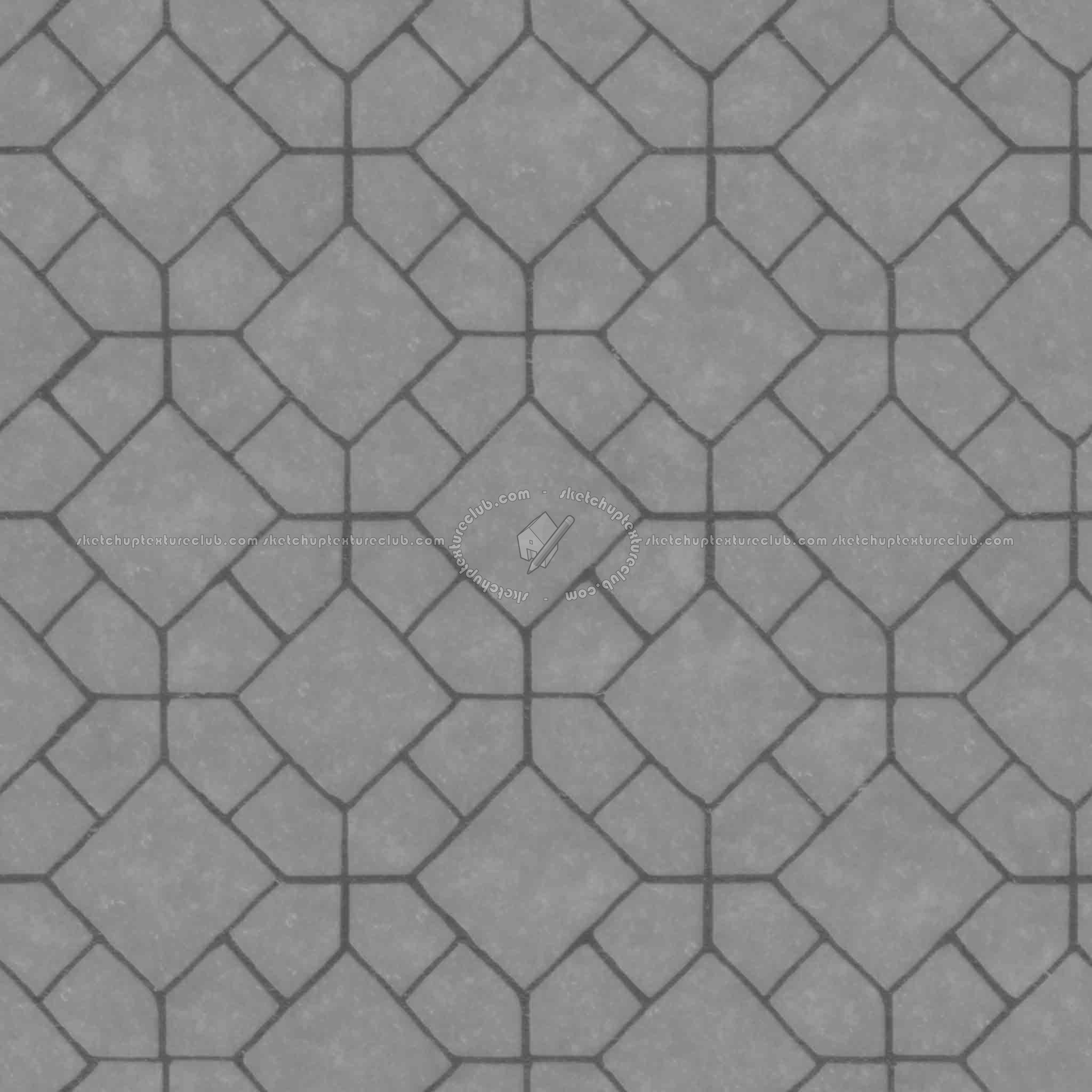 Textures   -   ARCHITECTURE   -   PAVING OUTDOOR   -   Concrete   -   Blocks mixed  - Paving concrete mixed size texture seamless 05568 - Displacement