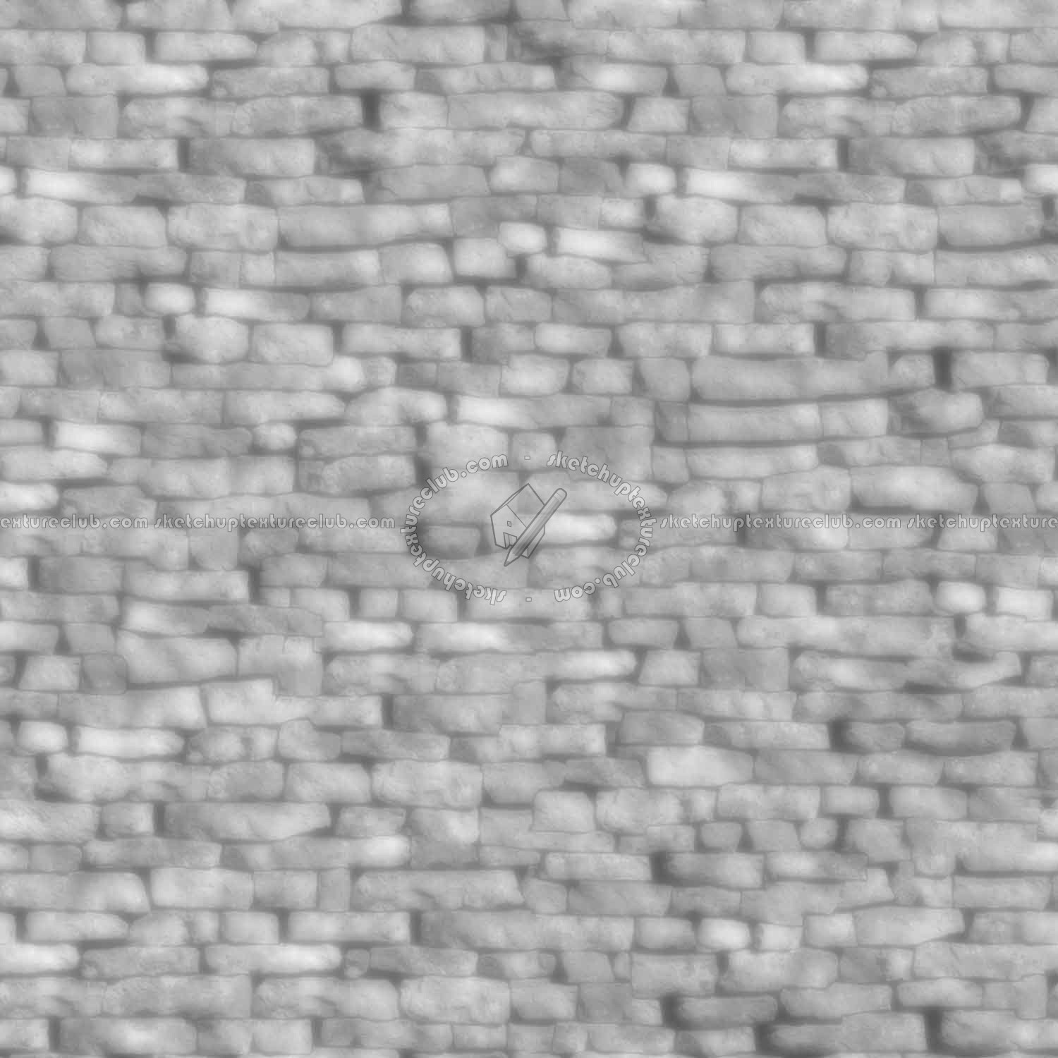 Textures   -   ARCHITECTURE   -   STONES WALLS   -   Stone blocks  - Wall stone with regular blocks texture seamless 08299 - Displacement