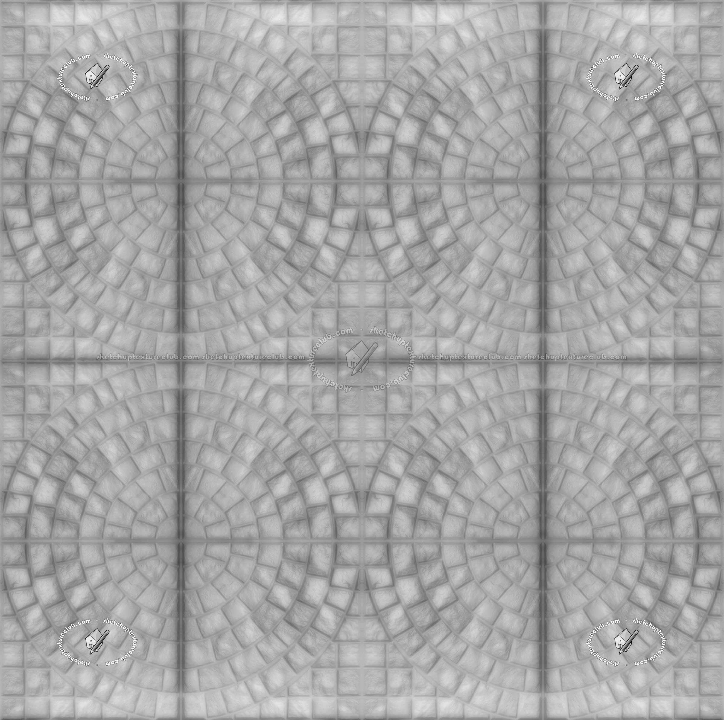 Textures   -   ARCHITECTURE   -   PAVING OUTDOOR   -   Concrete   -   Blocks mixed  - Painted concrete paving outdoor texture seamless 20748 - Bump