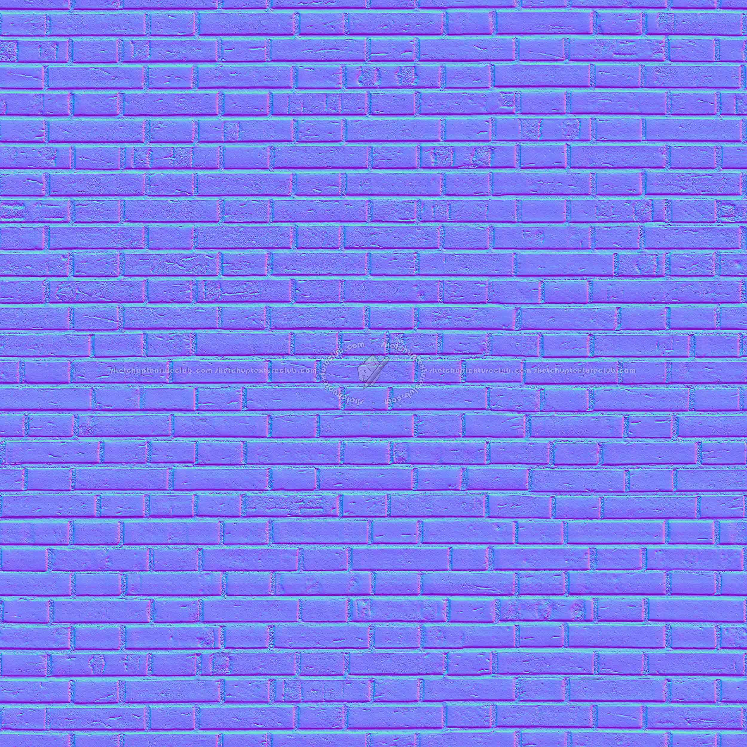 Textures   -   ARCHITECTURE   -   BRICKS   -   Facing Bricks   -   Rustic  - Rustic bricks texture seamless 00243 - Normal