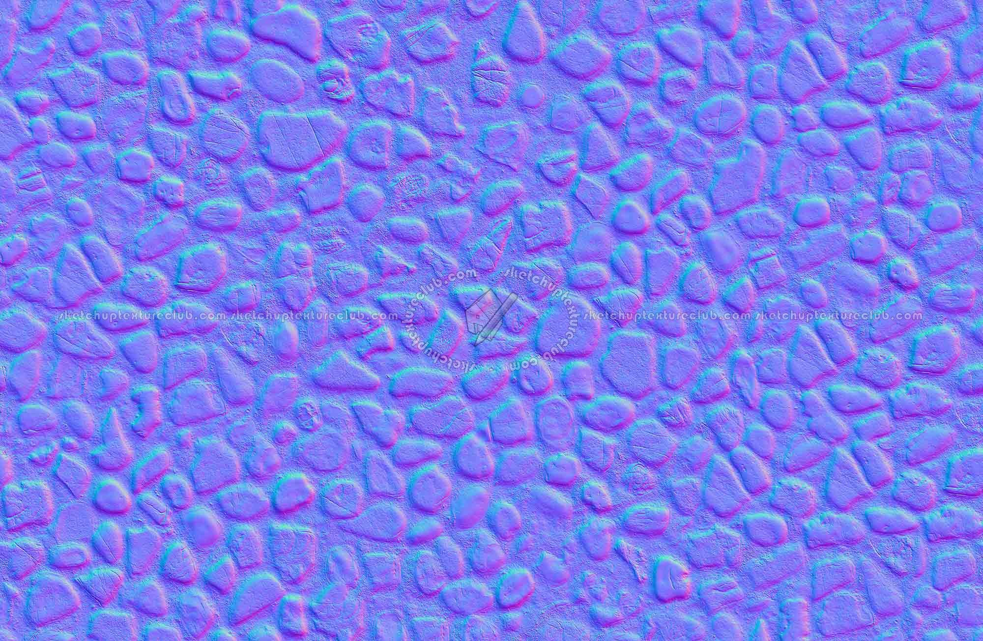 Textures   -   ARCHITECTURE   -   ROADS   -   Paving streets   -   Rounded cobble  - Street paving cobblestone texture seamless 20652 - Normal